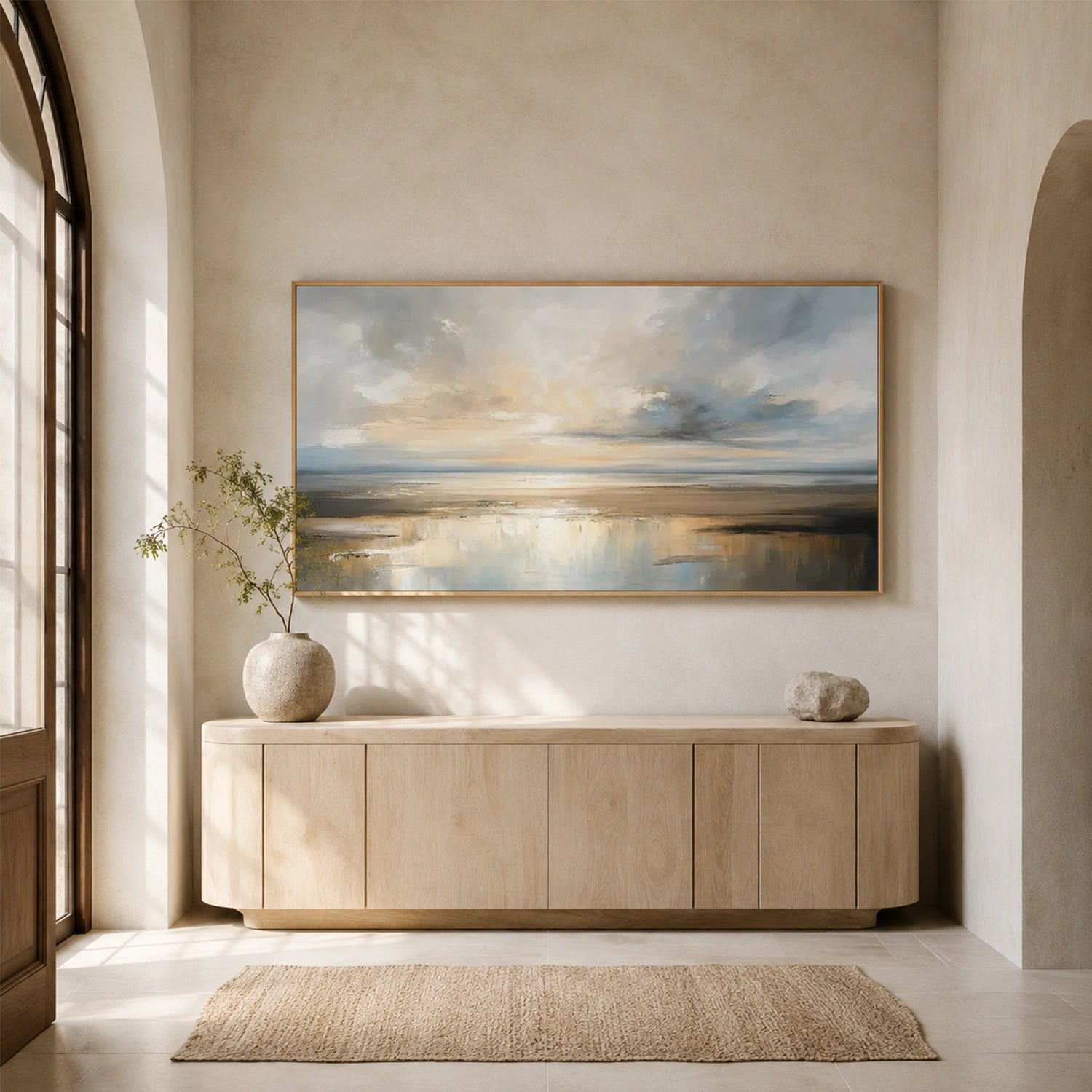 Ocean And Sky Abstract Textured Wall Art #OS199