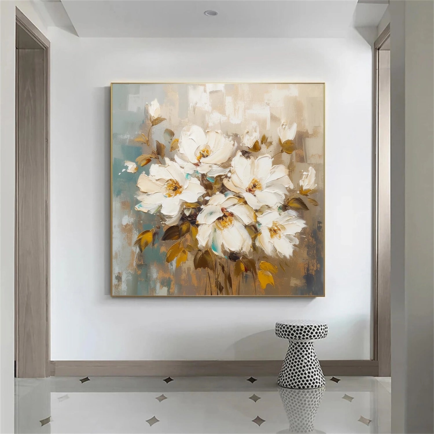 Flower Abstract Textured Wall Art #FP108