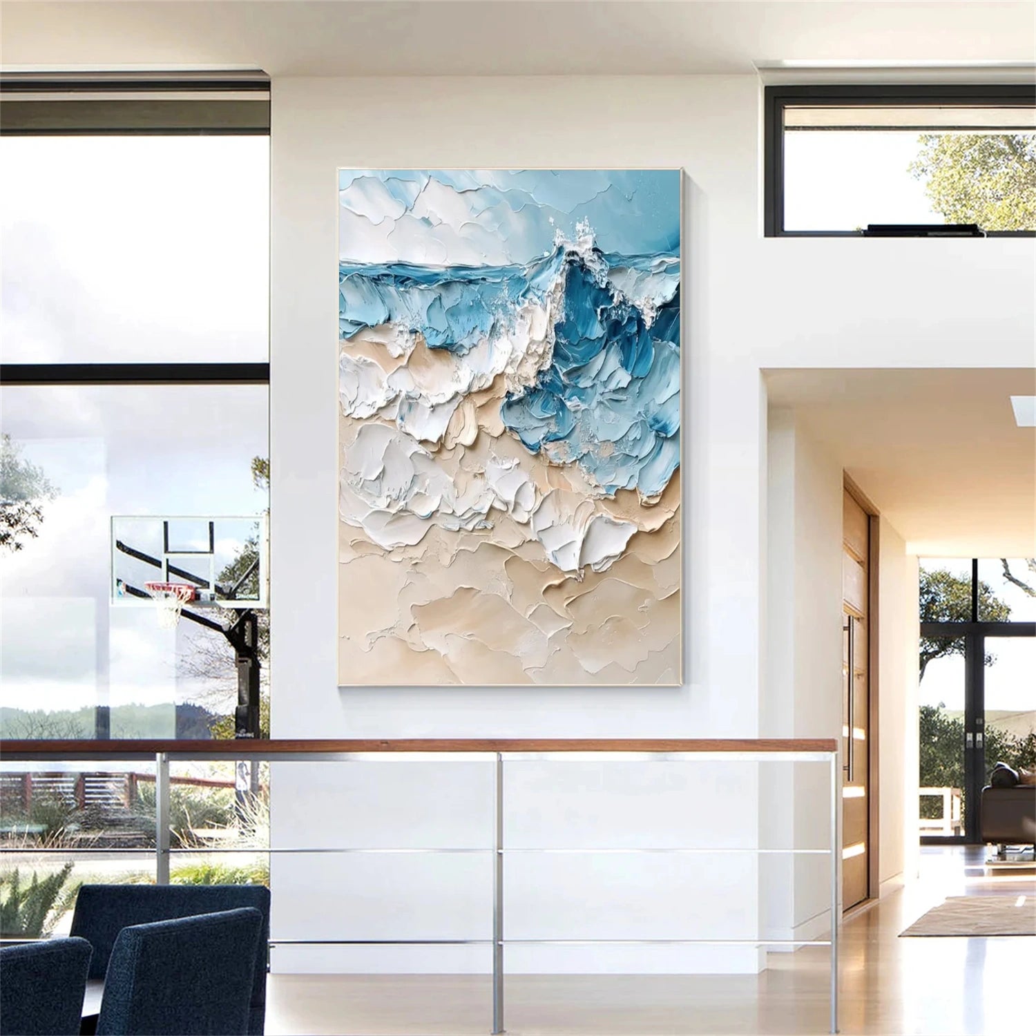 Ocean Abstract Textured Wall Art #OP032