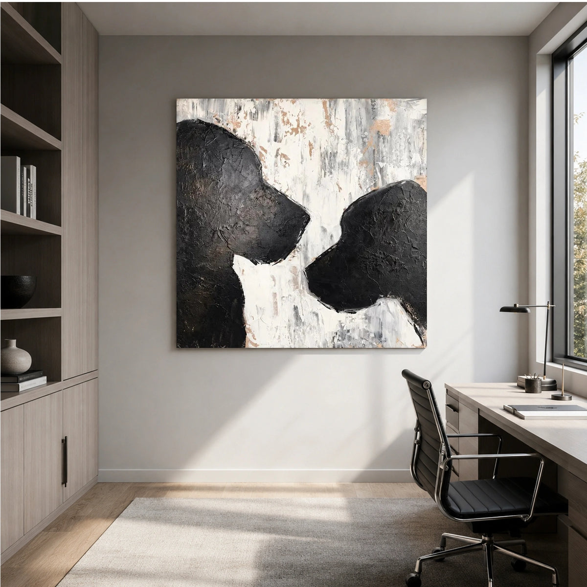 Abstract Animal Dog Textured Wall Art #AC159