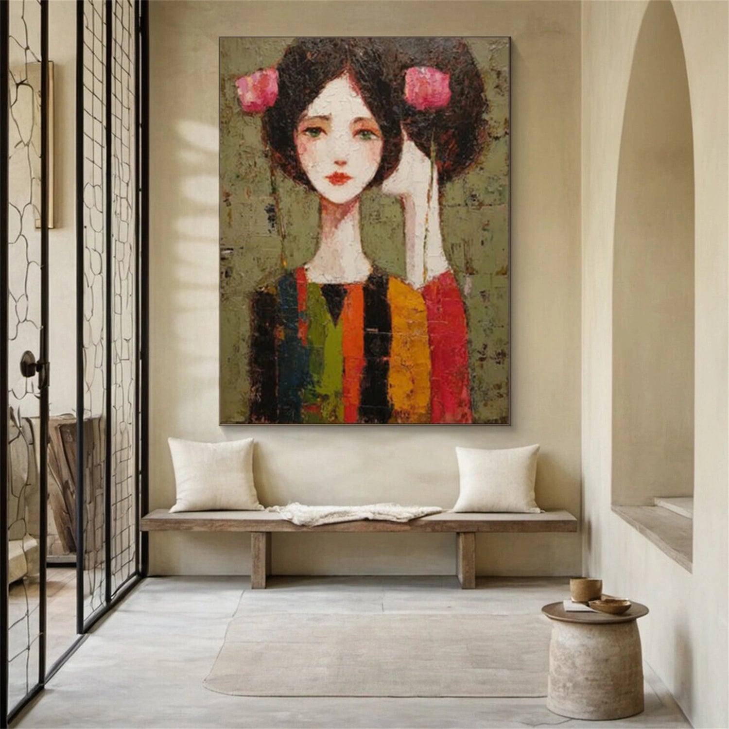 Abstract Portrait Canvas Art #AE093