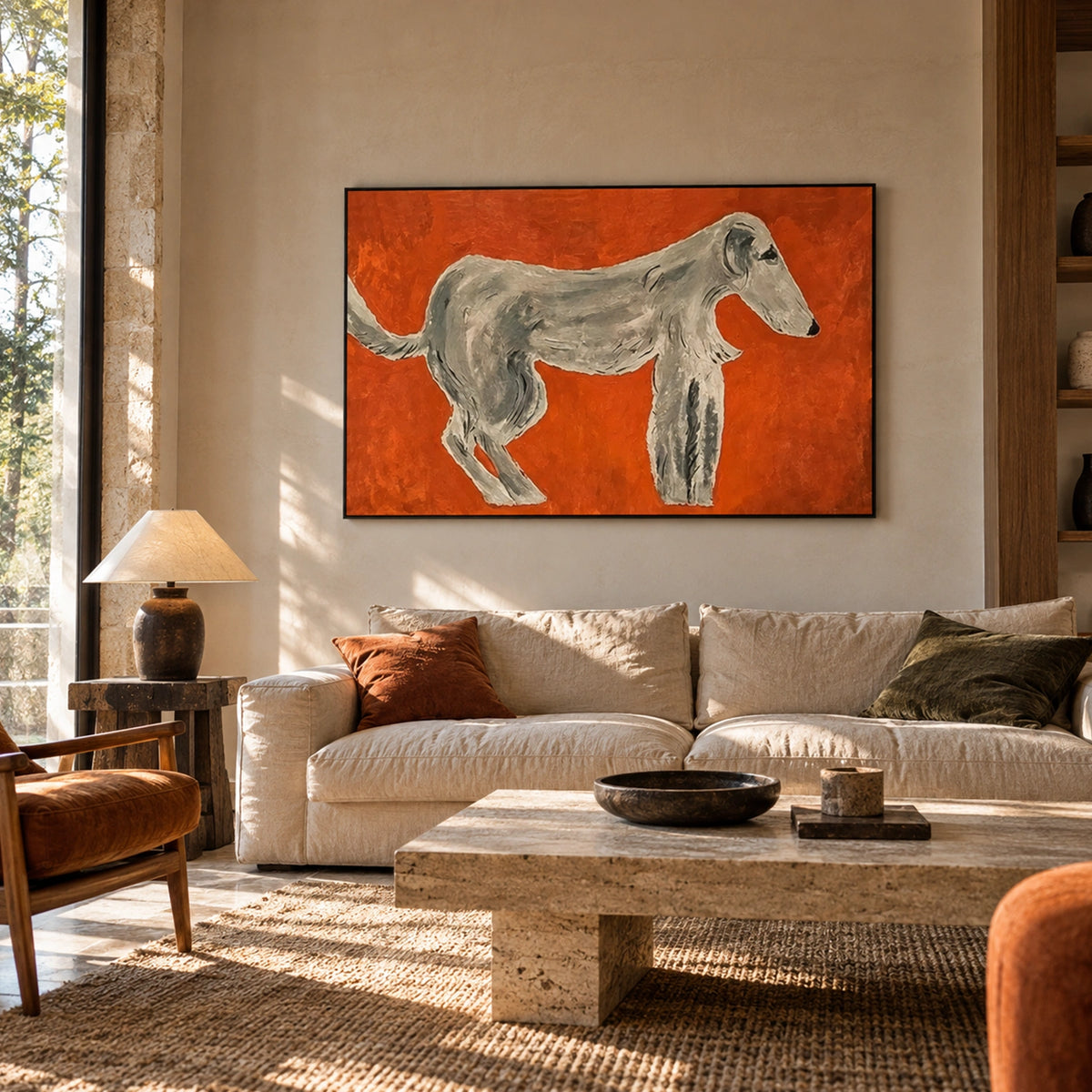 Abstract Animal Dog Wall Art #AC155