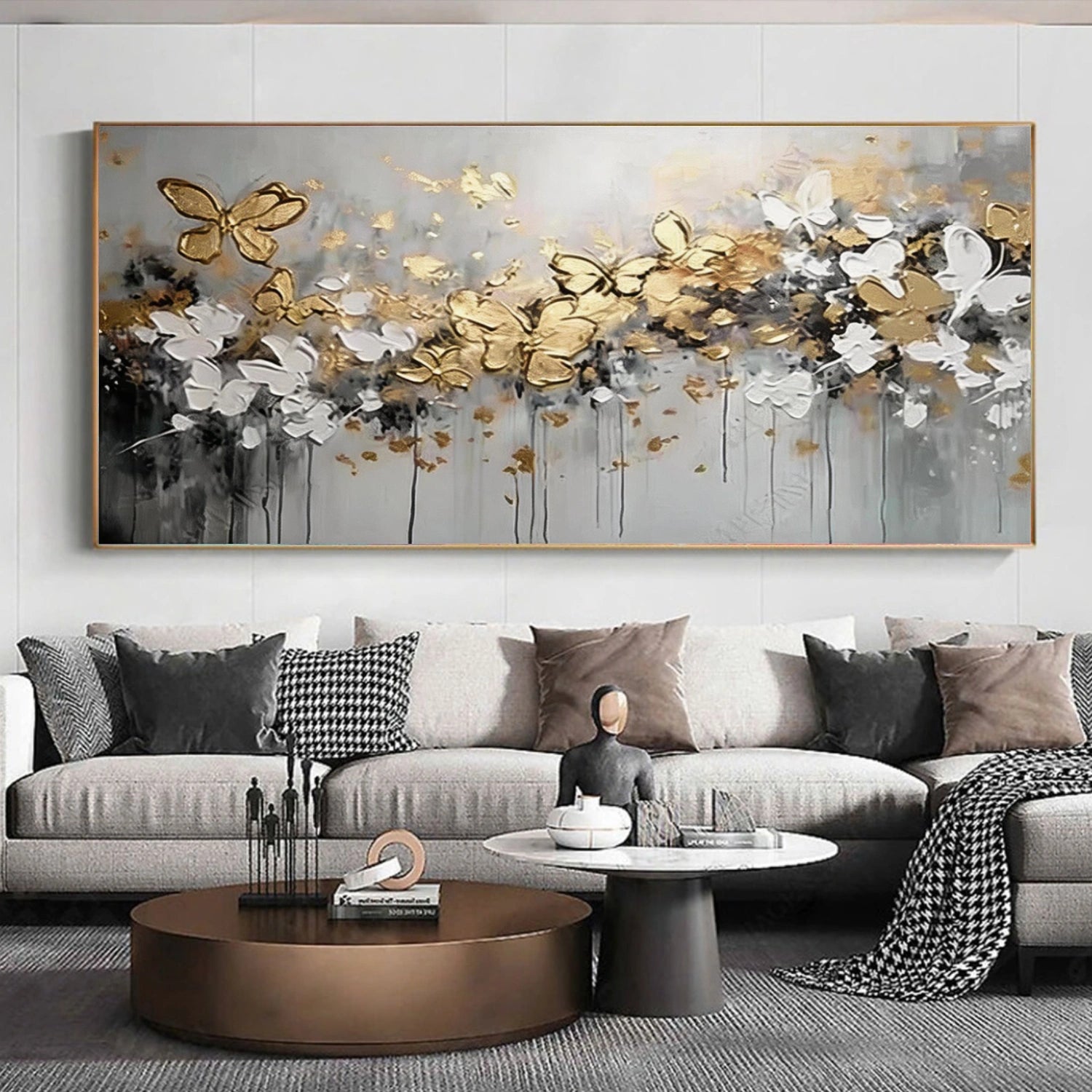 Flower Abstract Textured Wall Art #FP194