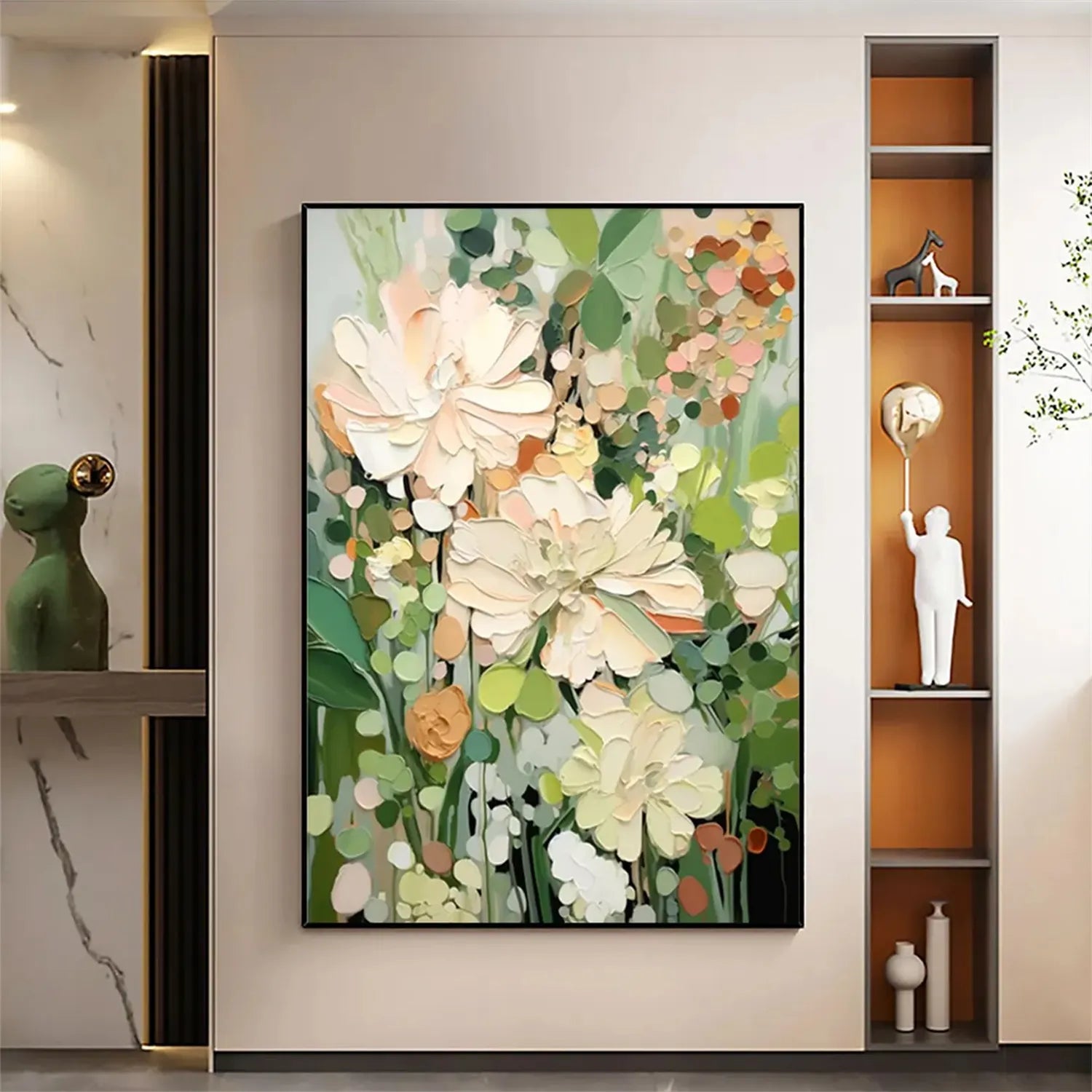 Colorful Flower Textured Painting Canvas #FP014