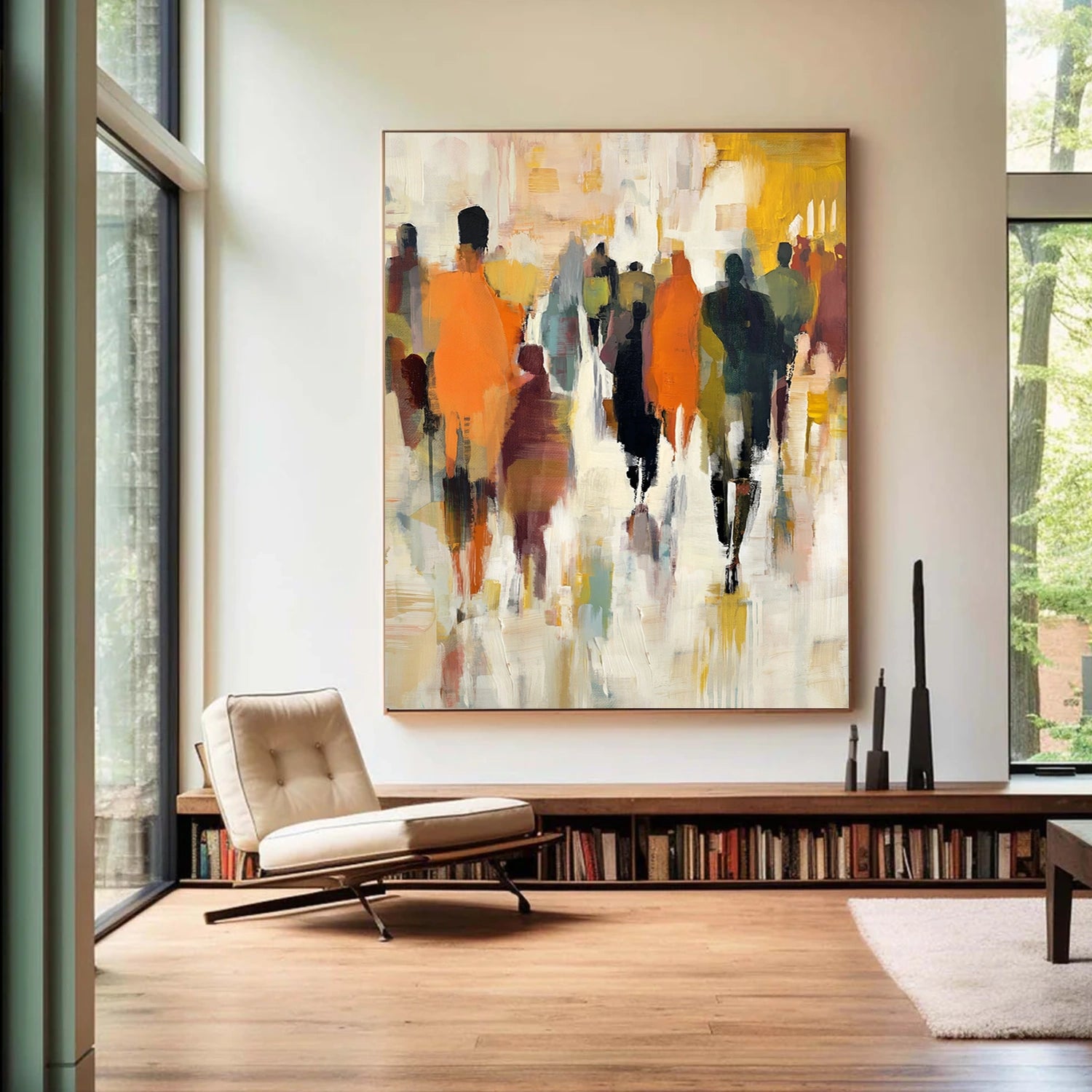 Colorful Abstract People Canvas Art #AE078