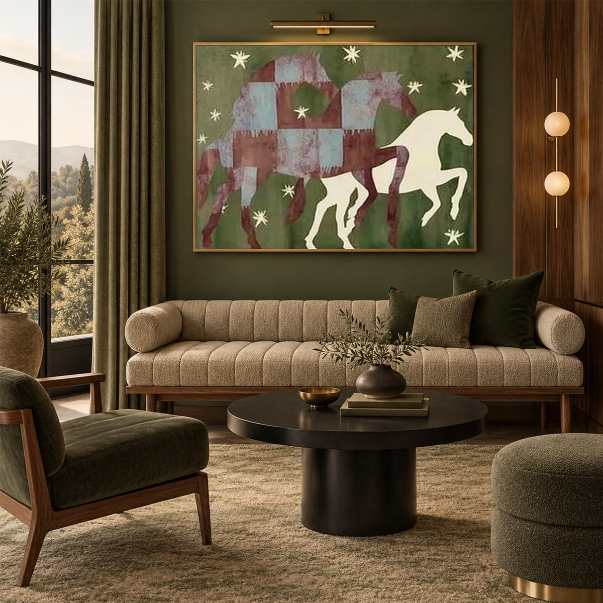Abstract Animal Horse Wall Art #AC153
