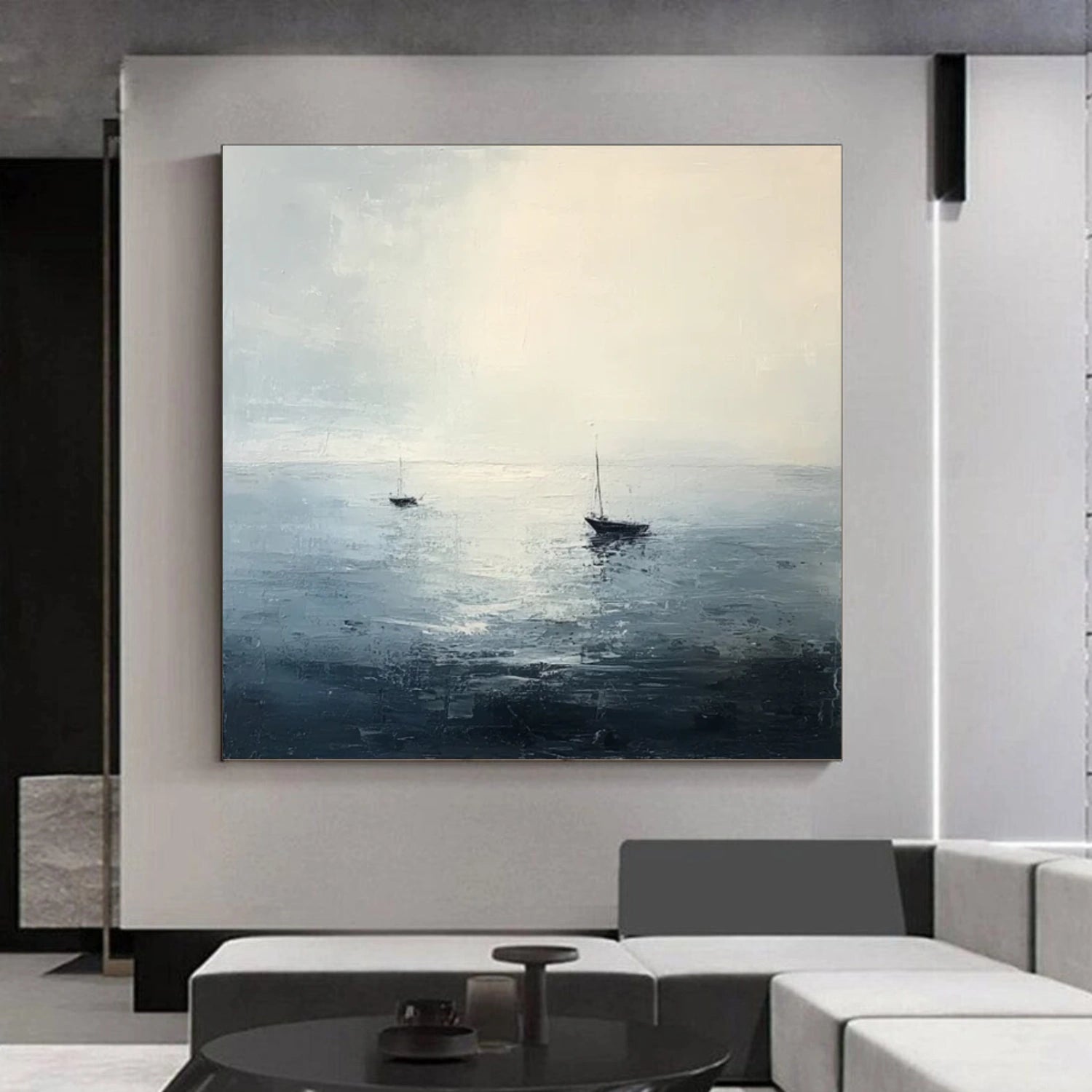 Ocean And Sky Abstract Wall Art #OS091