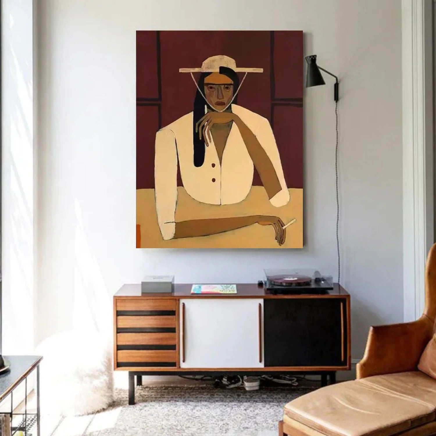 Abstract Portrait Canvas Art #AE068