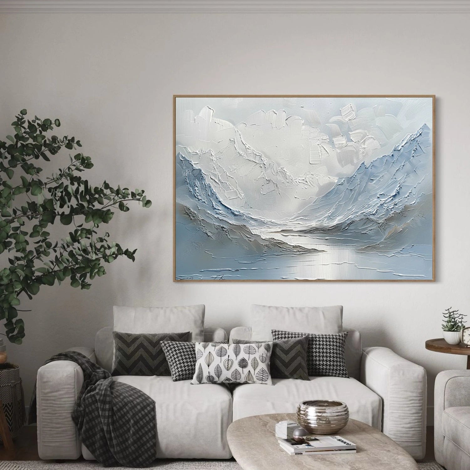 Abstract Mountain Textured Canvas Art #MO052