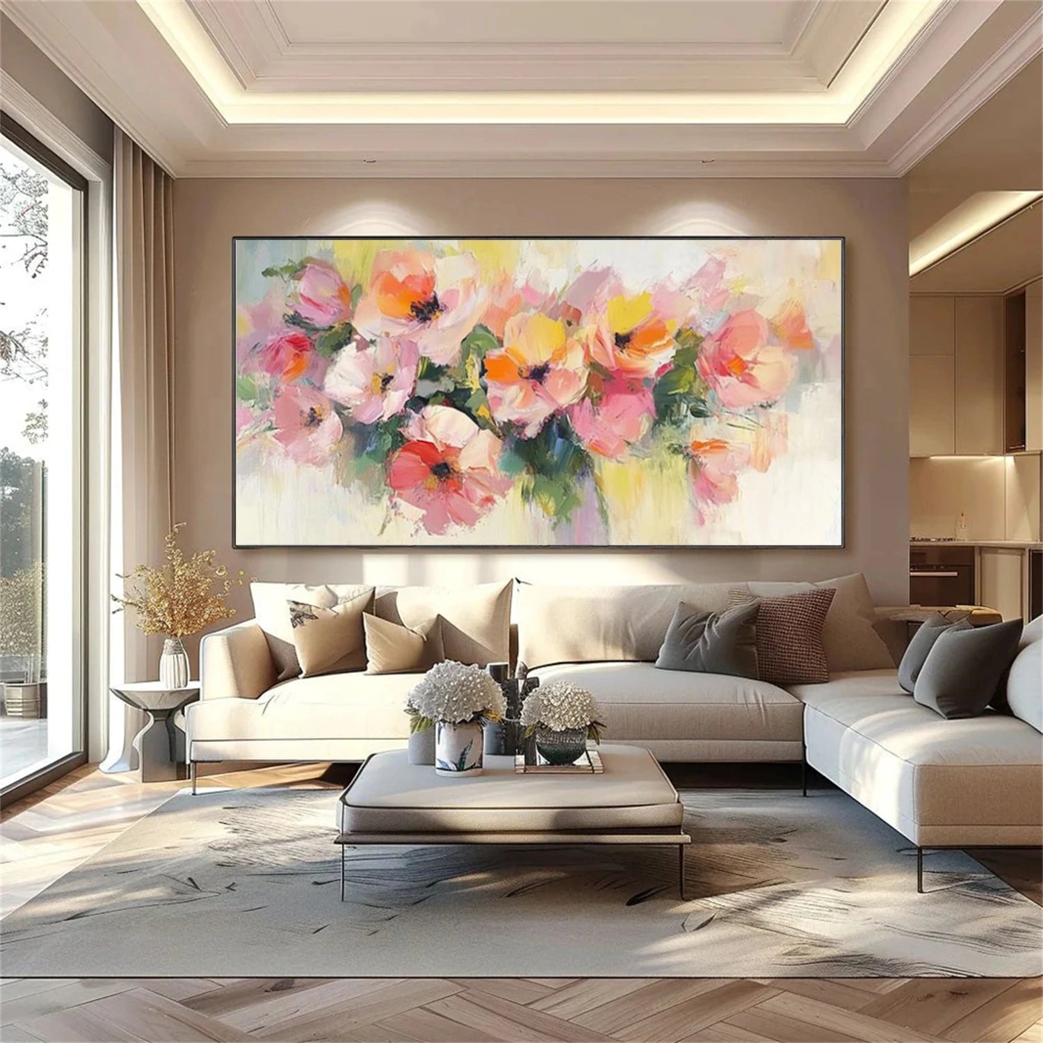 Colorful Flower Abstract Wall Art #FP166