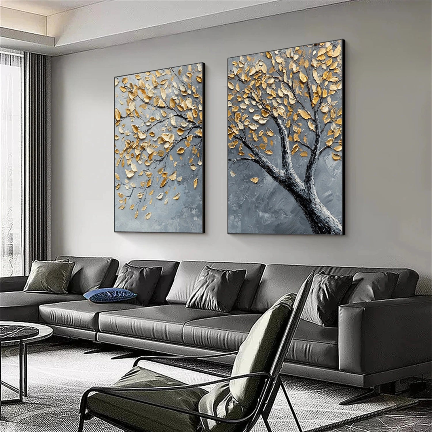 Tree Abstract Textured Wall Art Set of 2 #TP065