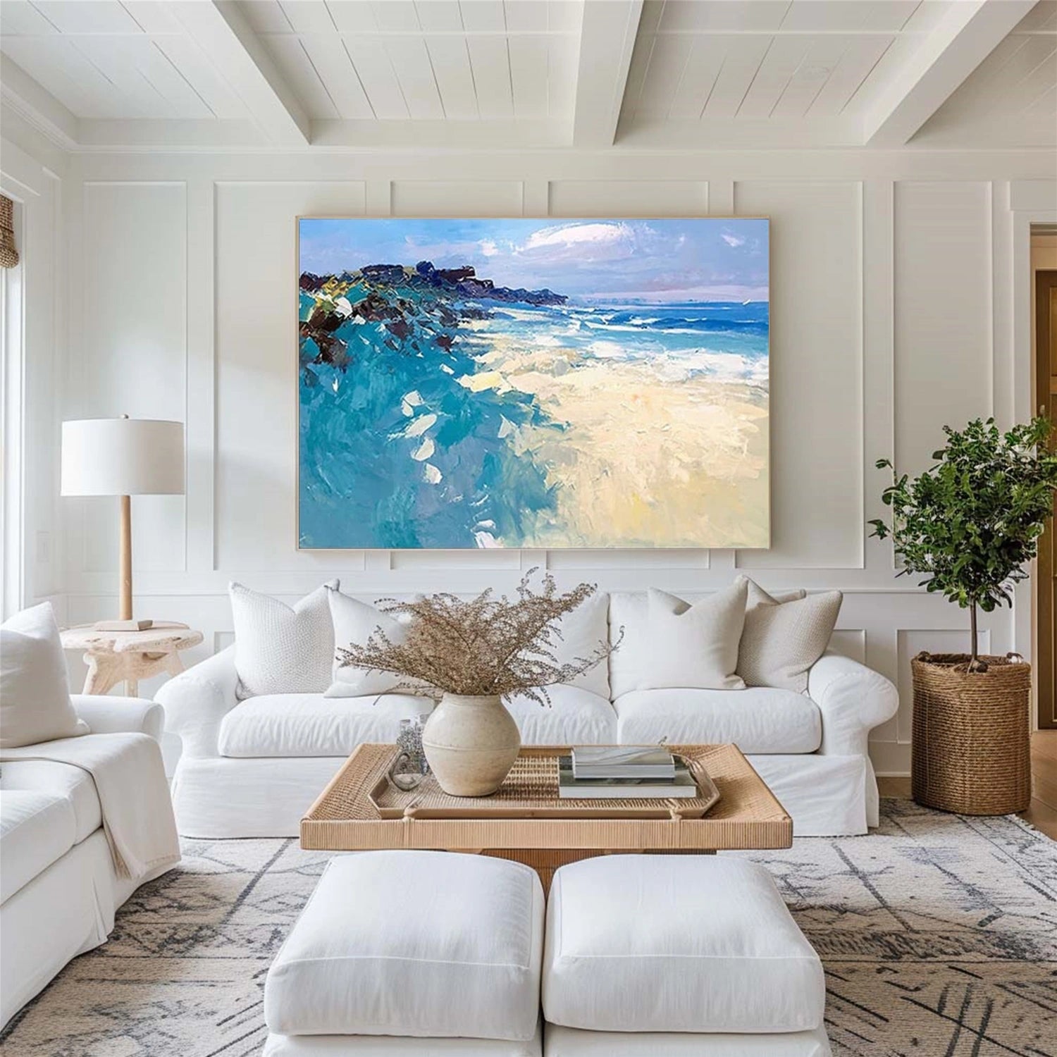 Ocean And Sky Abstract Wall Art #OS061