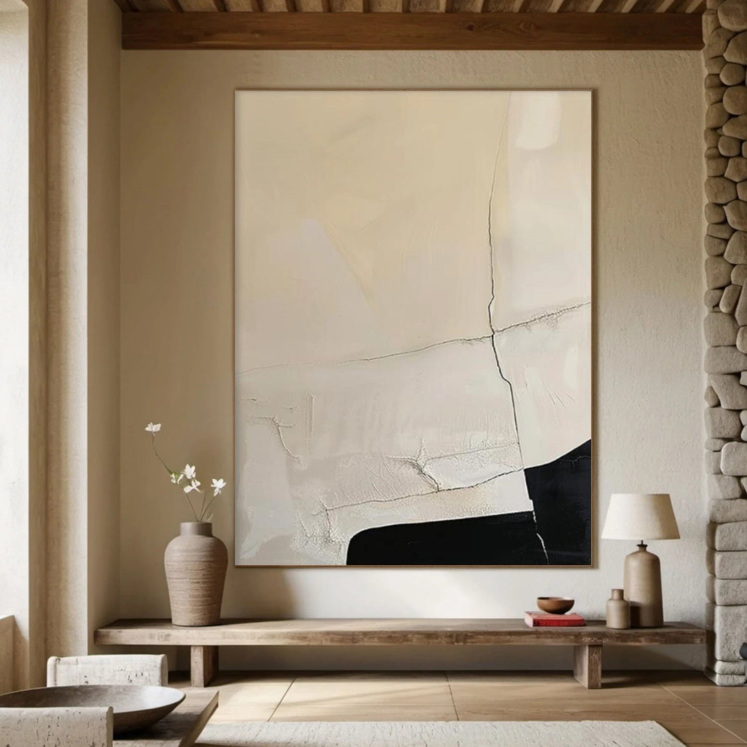 Beige Wabi Sabi Canvas Art #WS125