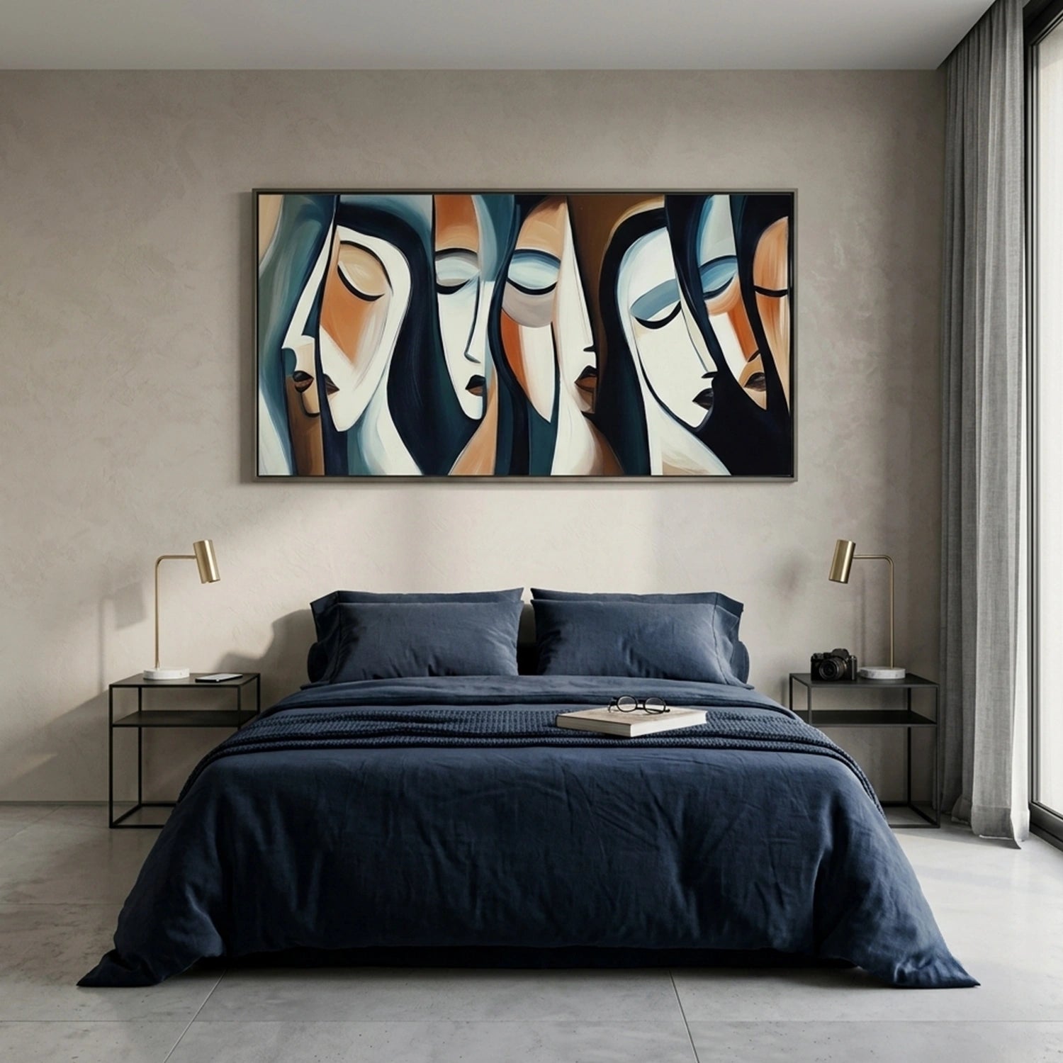 Abstract Portrait Canvas Art #AE145