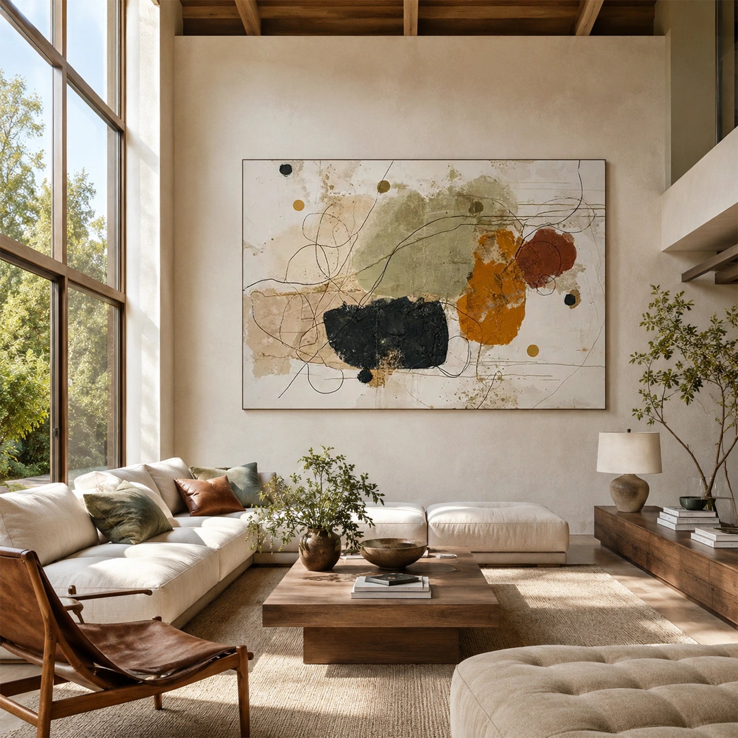 Abstract Canvas Wall Art #AP394