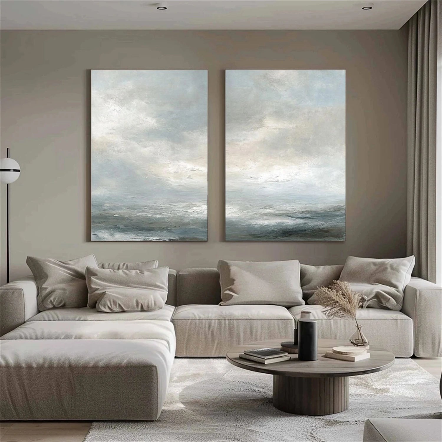 Ocean And Sky Abstract Wall Art Set of 2 #OS077