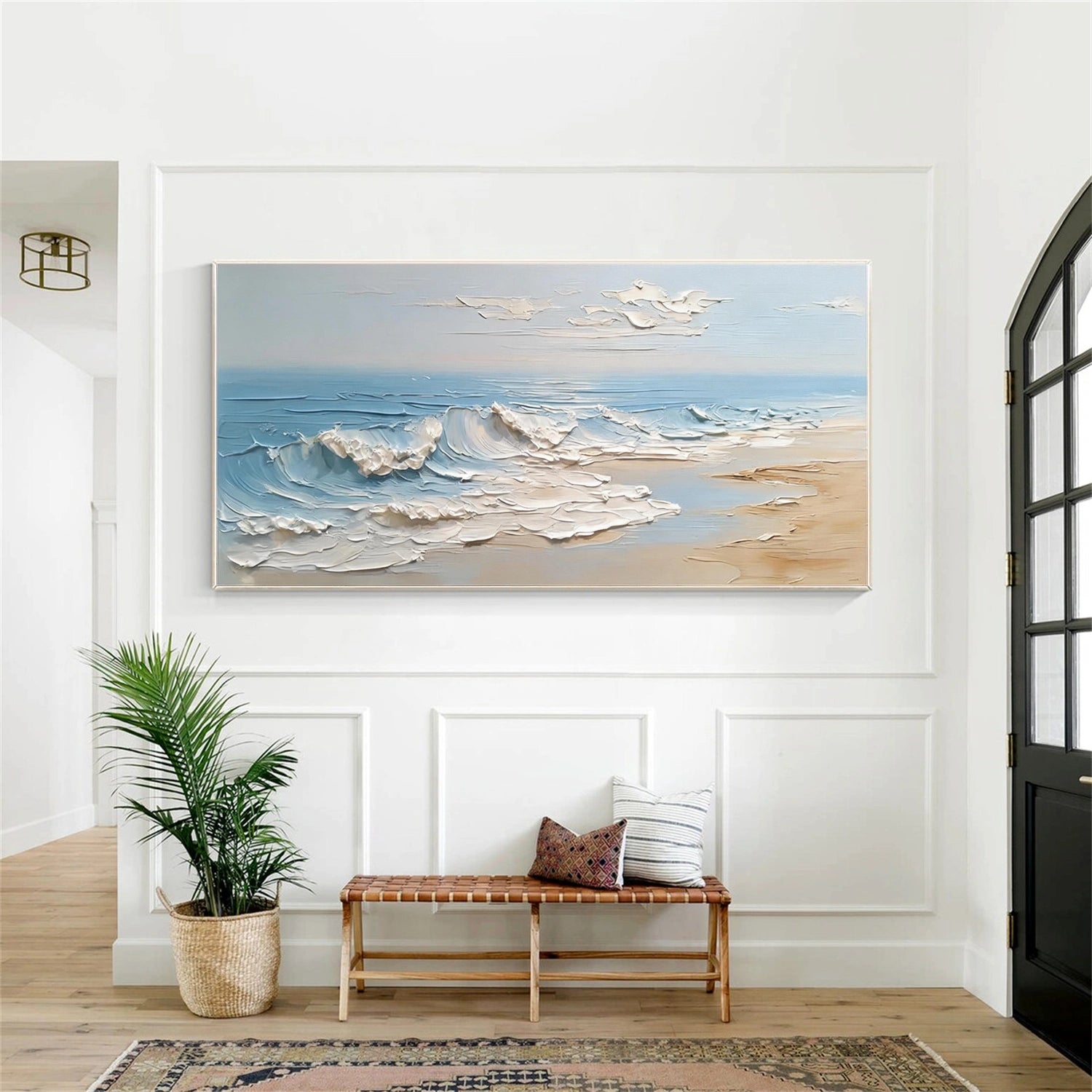 Ocean And Sky Abstract Textured Wall Art #OS155