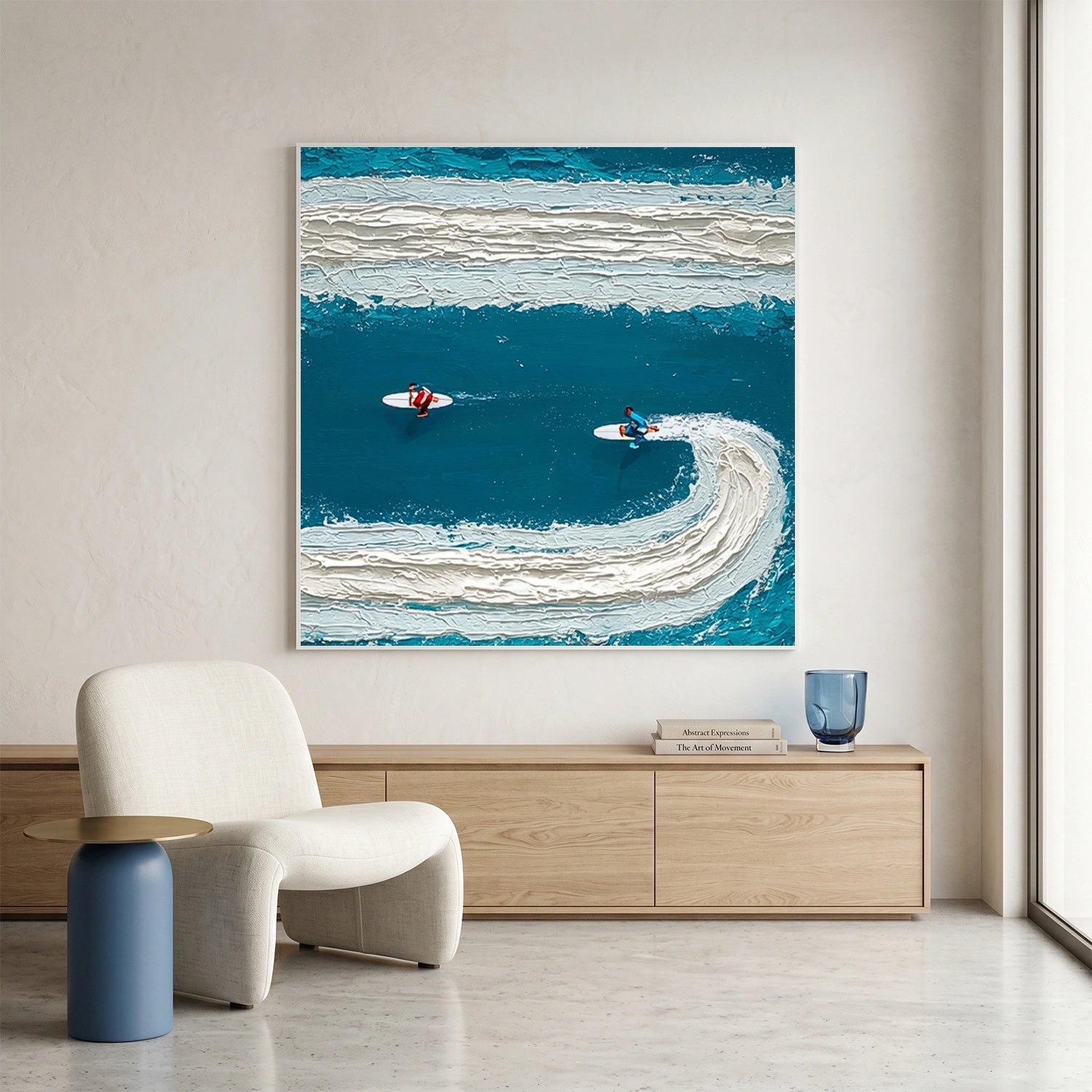 Surfing Sport Textured Wall Art #MS122
