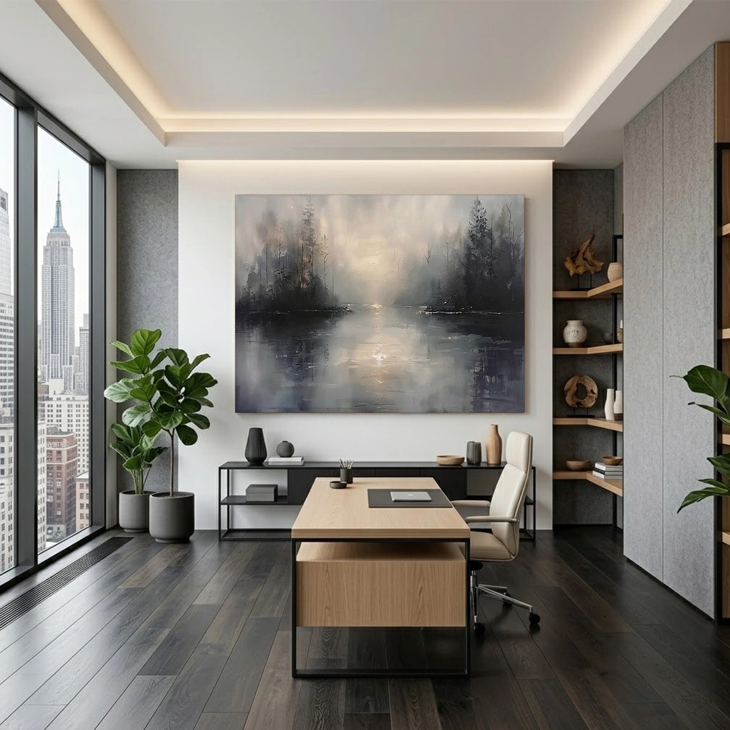 Ocean And Sky Abstract Wall Art #OS159