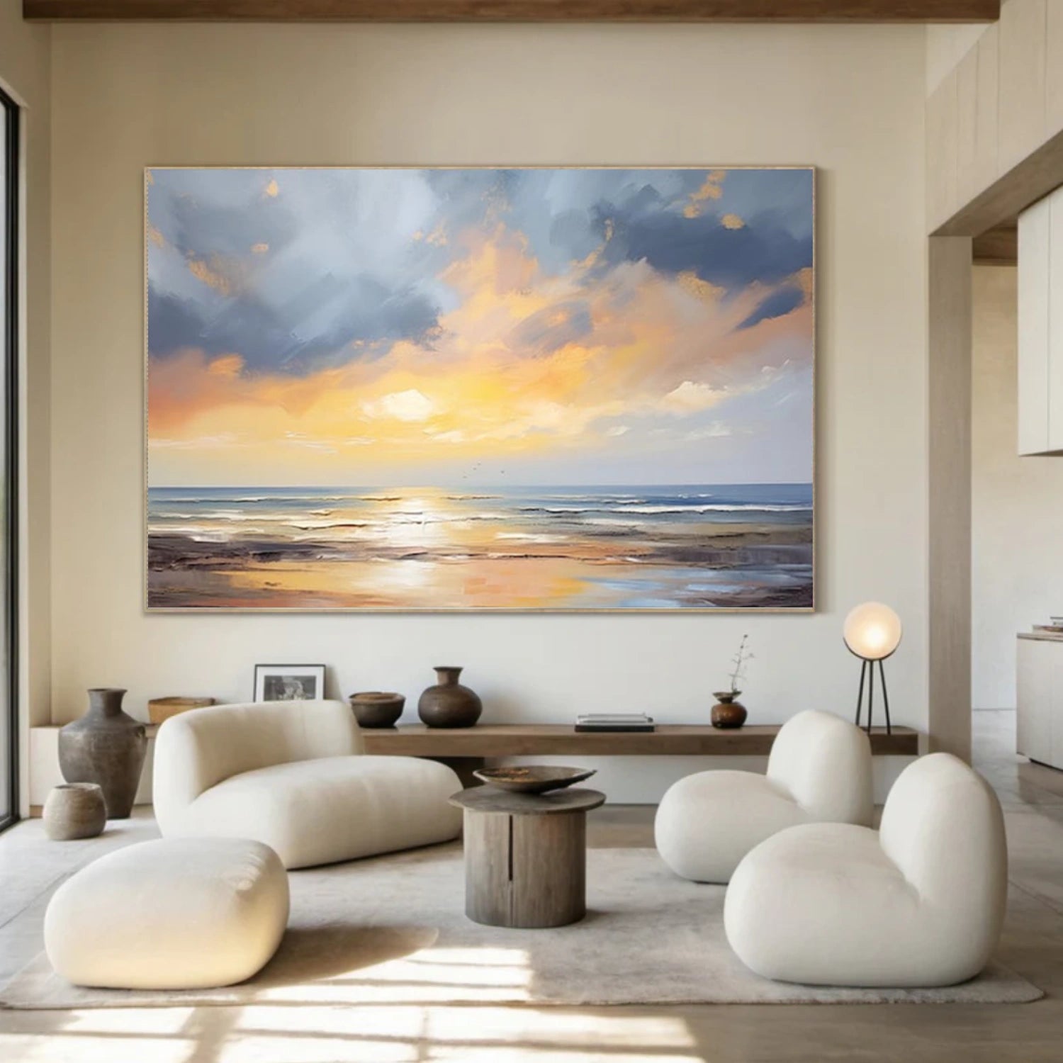 Ocean And Sky Abstract Wall Art #OS116