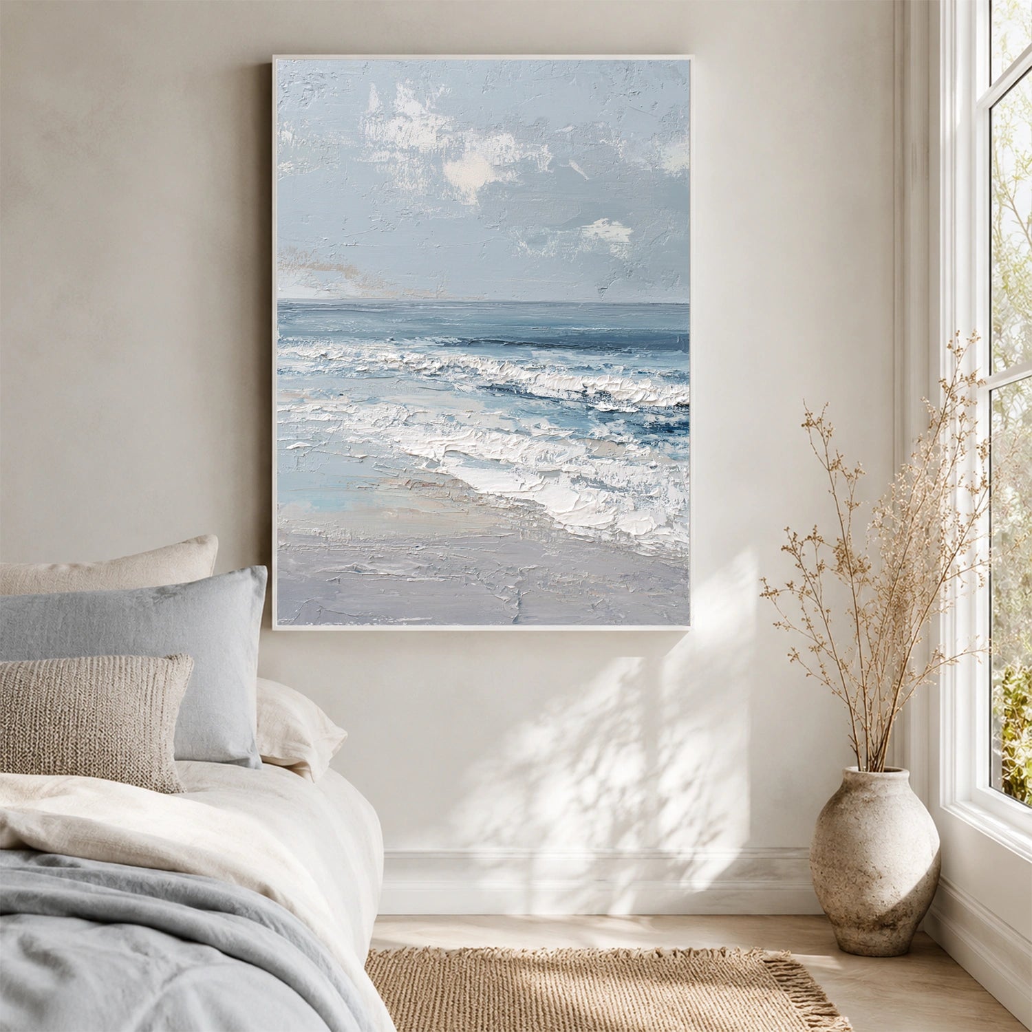 Ocean And Sky Abstract Textured Wall Art #OS187