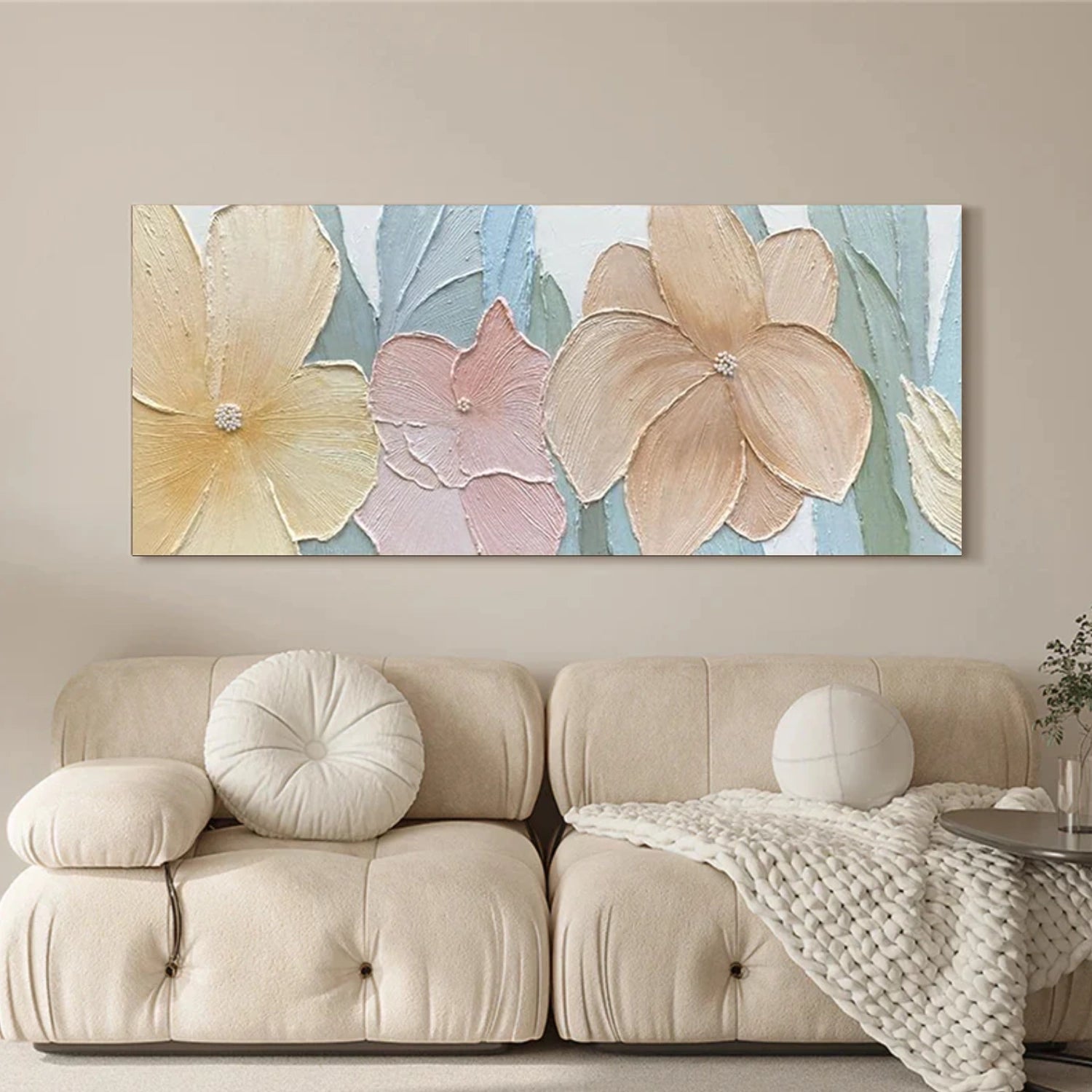 Flower Abstract Textured Wall Art #FP128