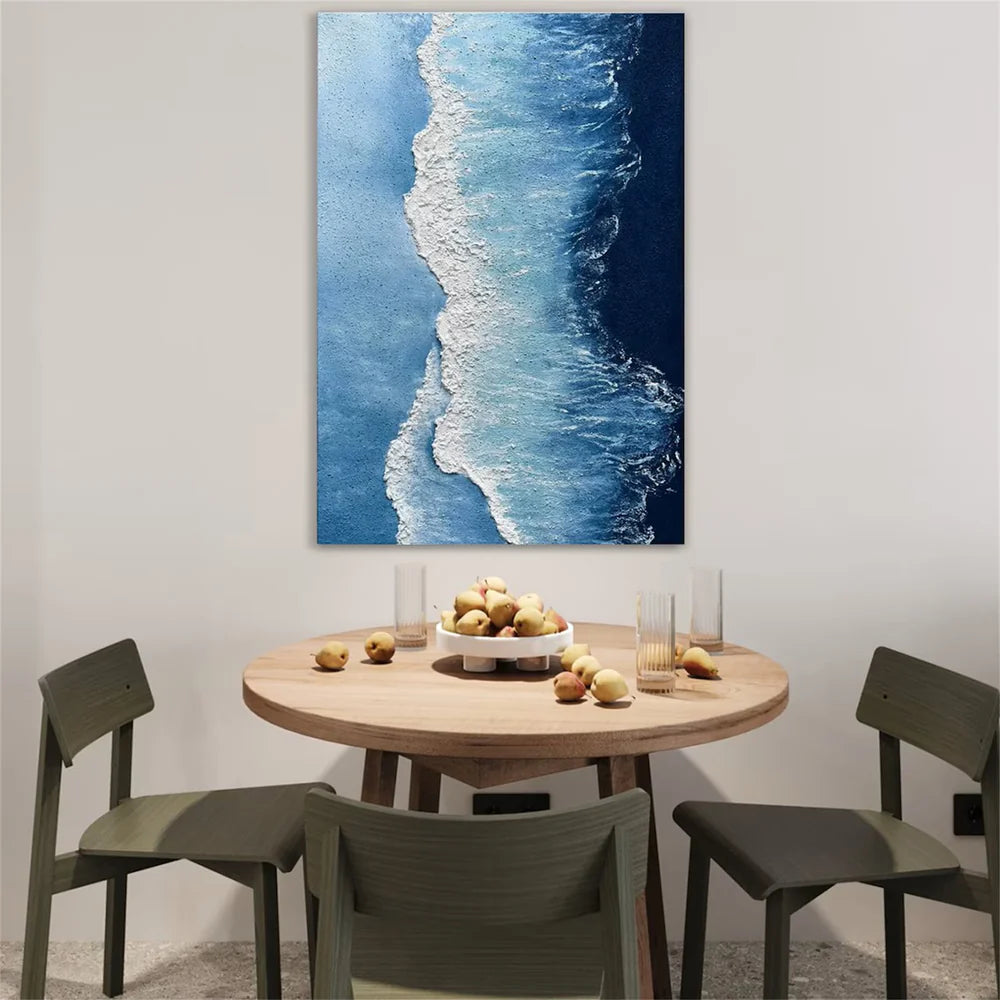 Ocean And Sky Textured Painting Canvas #OS014