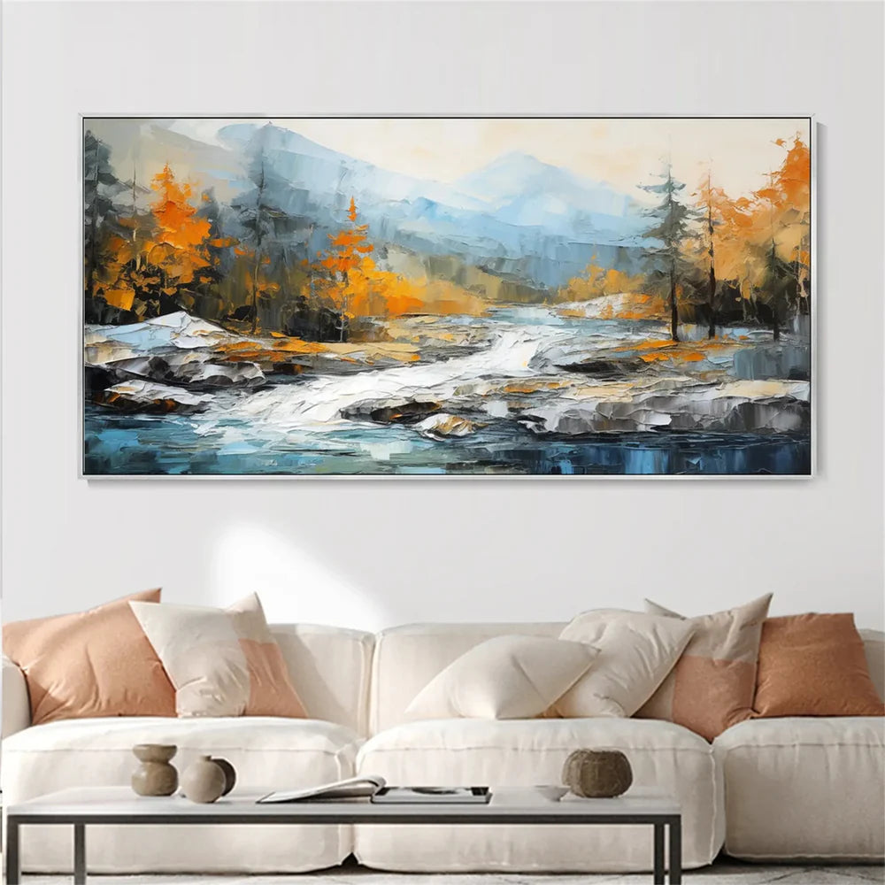 Colorful  Tree Textured Painting Canvas #TP026