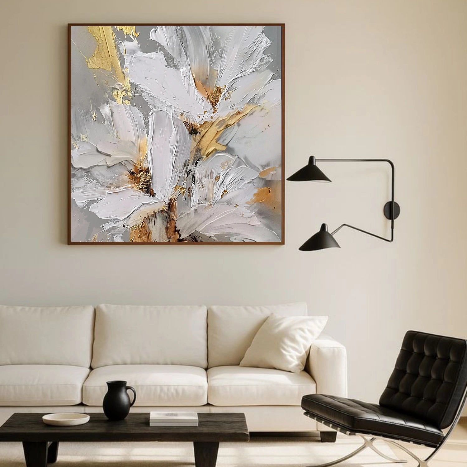 Flower Abstract Textured Wall Art #FP169