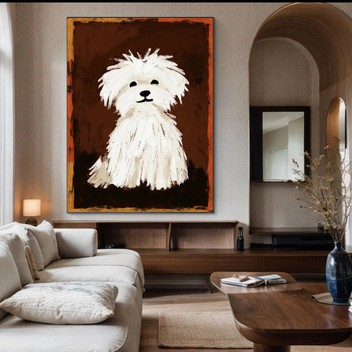 Abstract Animal Dog Wall Art #AC093