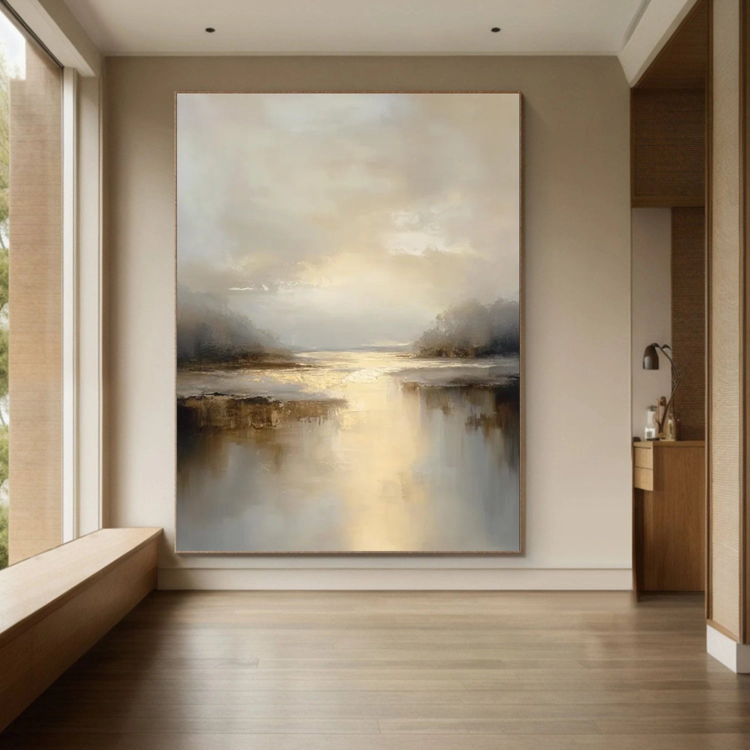 Ocean And Sky Abstract Wall Art #OS095