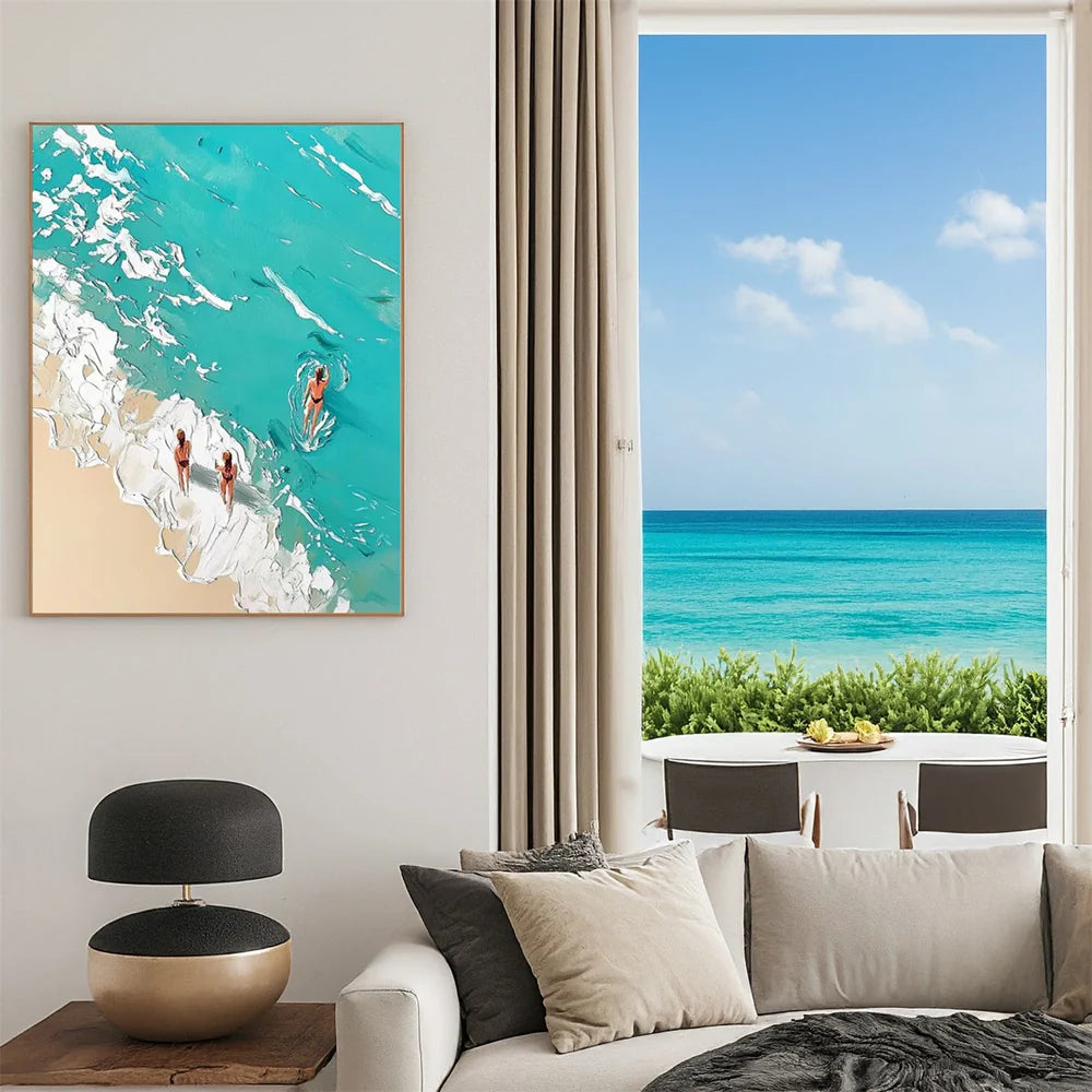 Swimming Sport Textured Wall Art #MS038