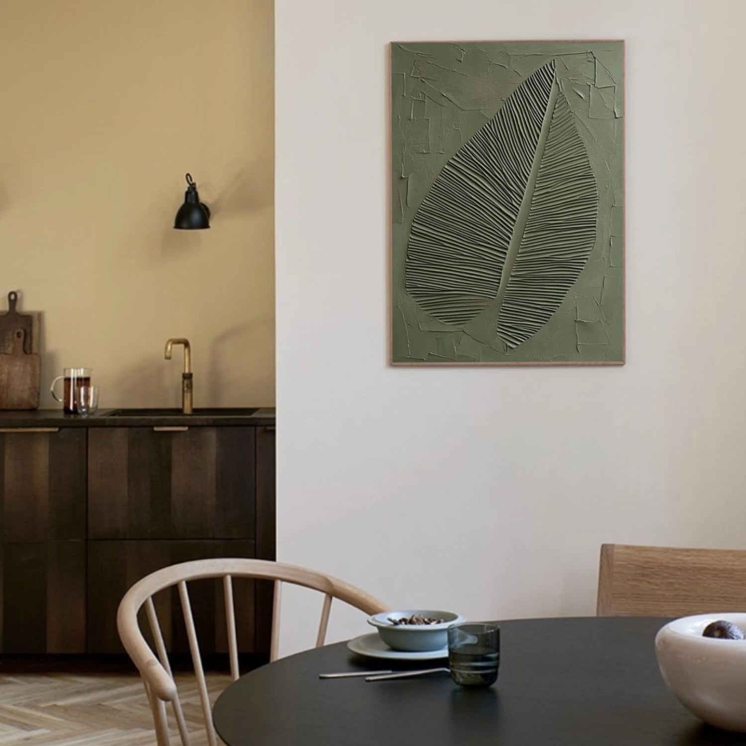 Green Minimalist Textured Canvas Art #MT200
