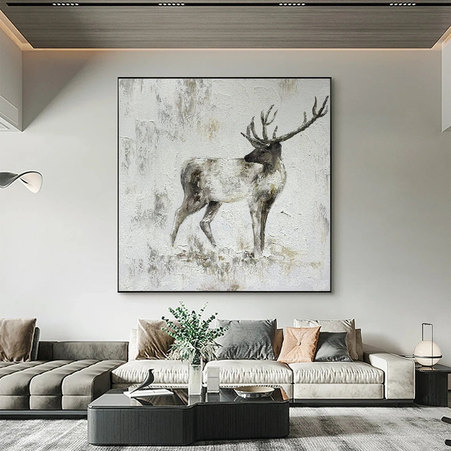Abstract Animal Cervus elaphus Wall Art #AC053