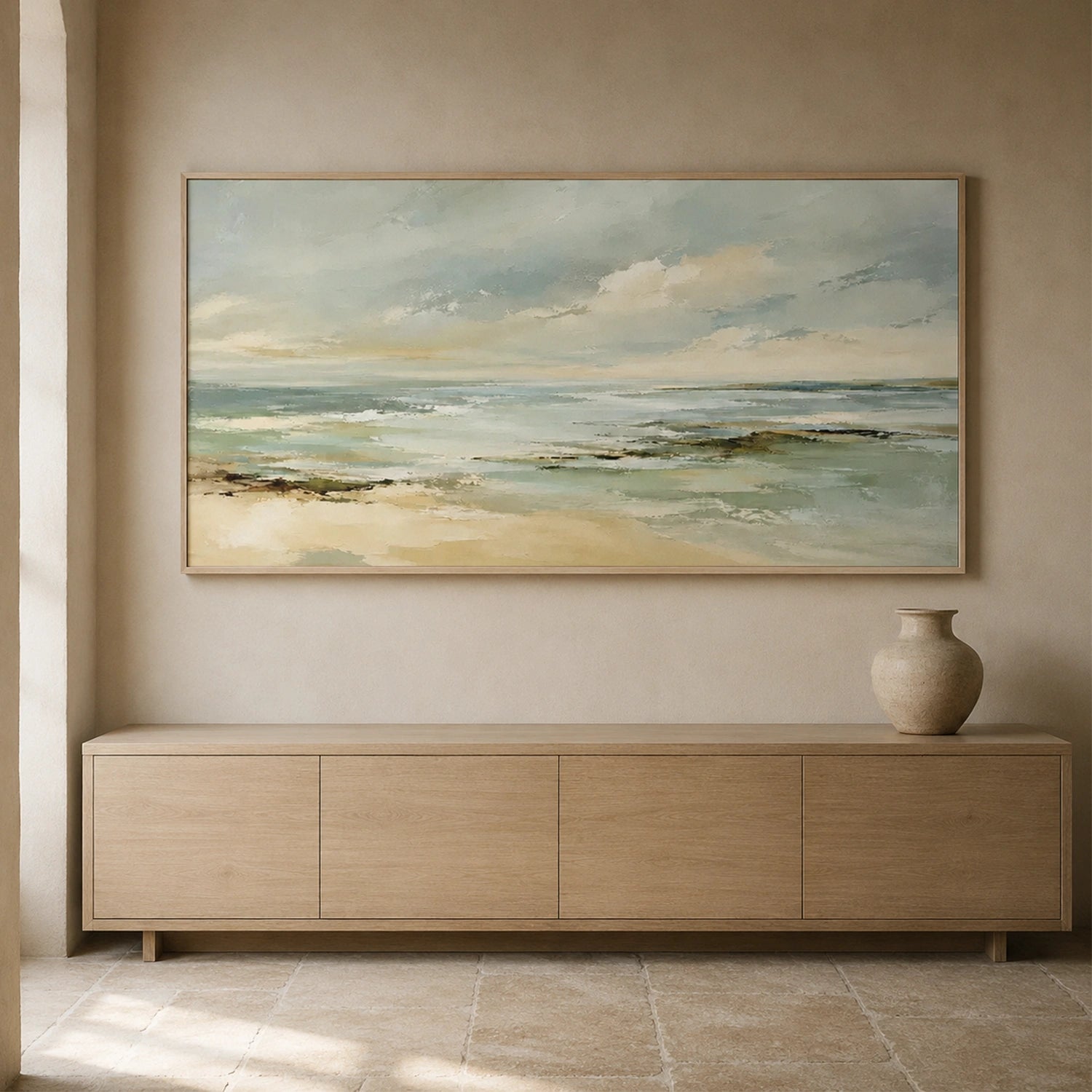 Ocean And Sky Abstract Textured Wall Art #OS201