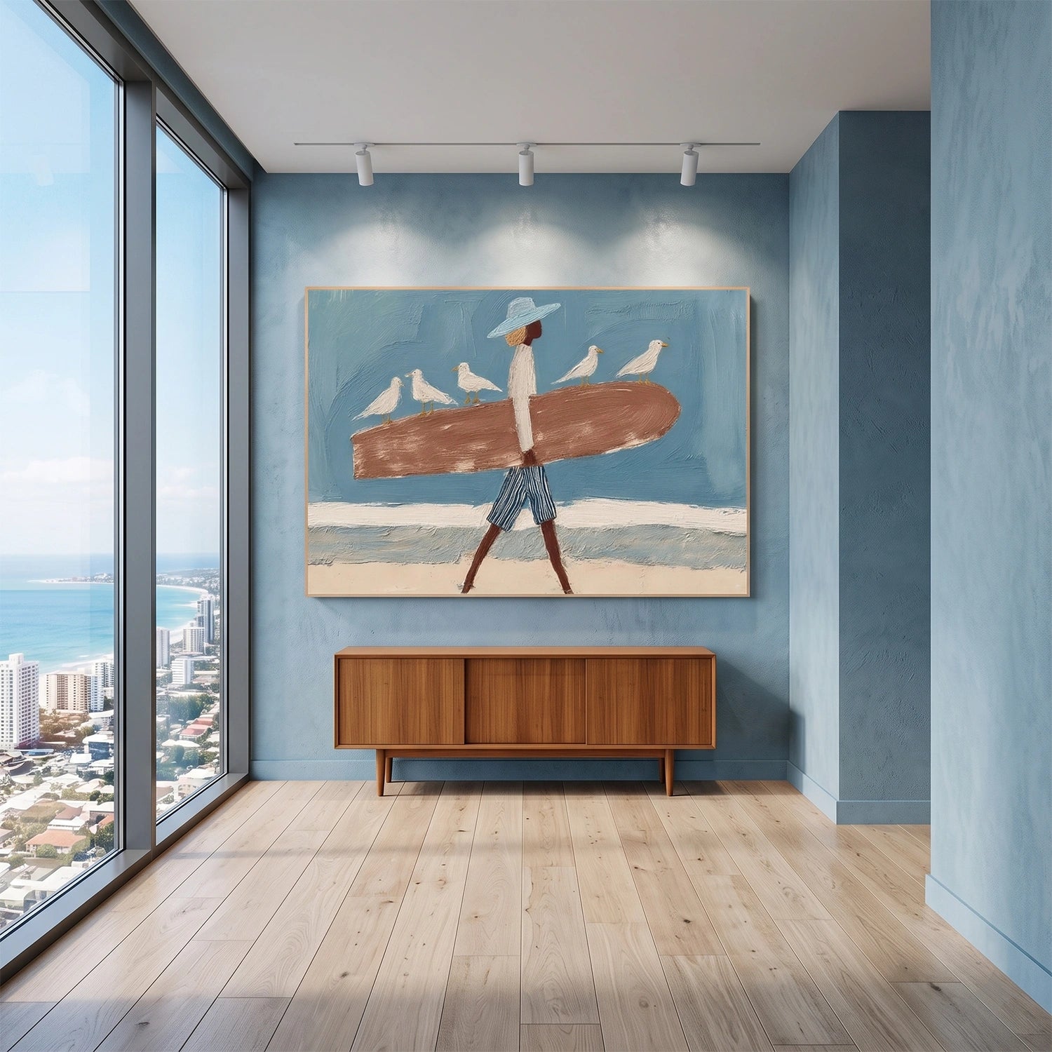 Abstract Portrait Textured Canvas Art #AE138