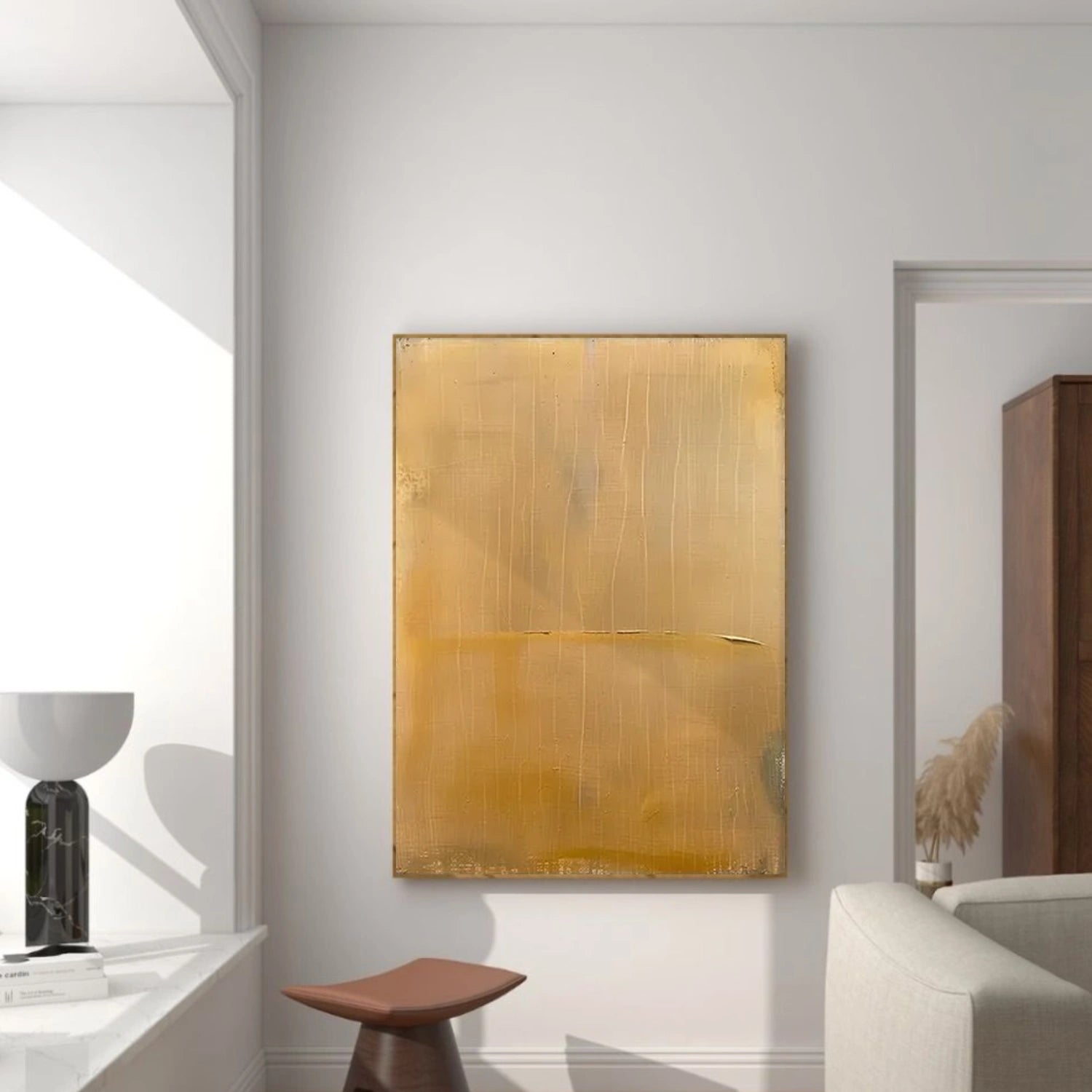 Orange and Yellow Minimalist Canvas Art #MT164