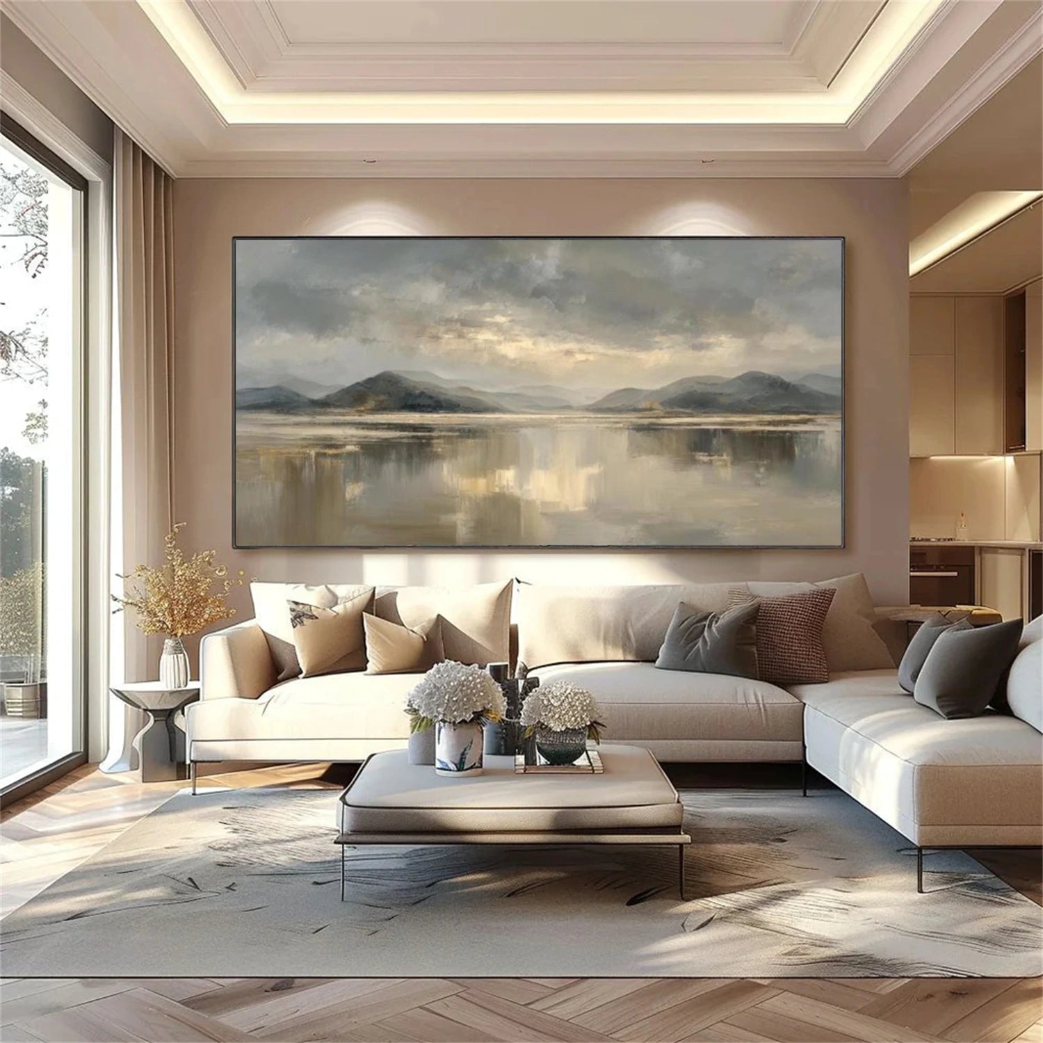 Ocean And Sky Abstract Wall Art #OS138
