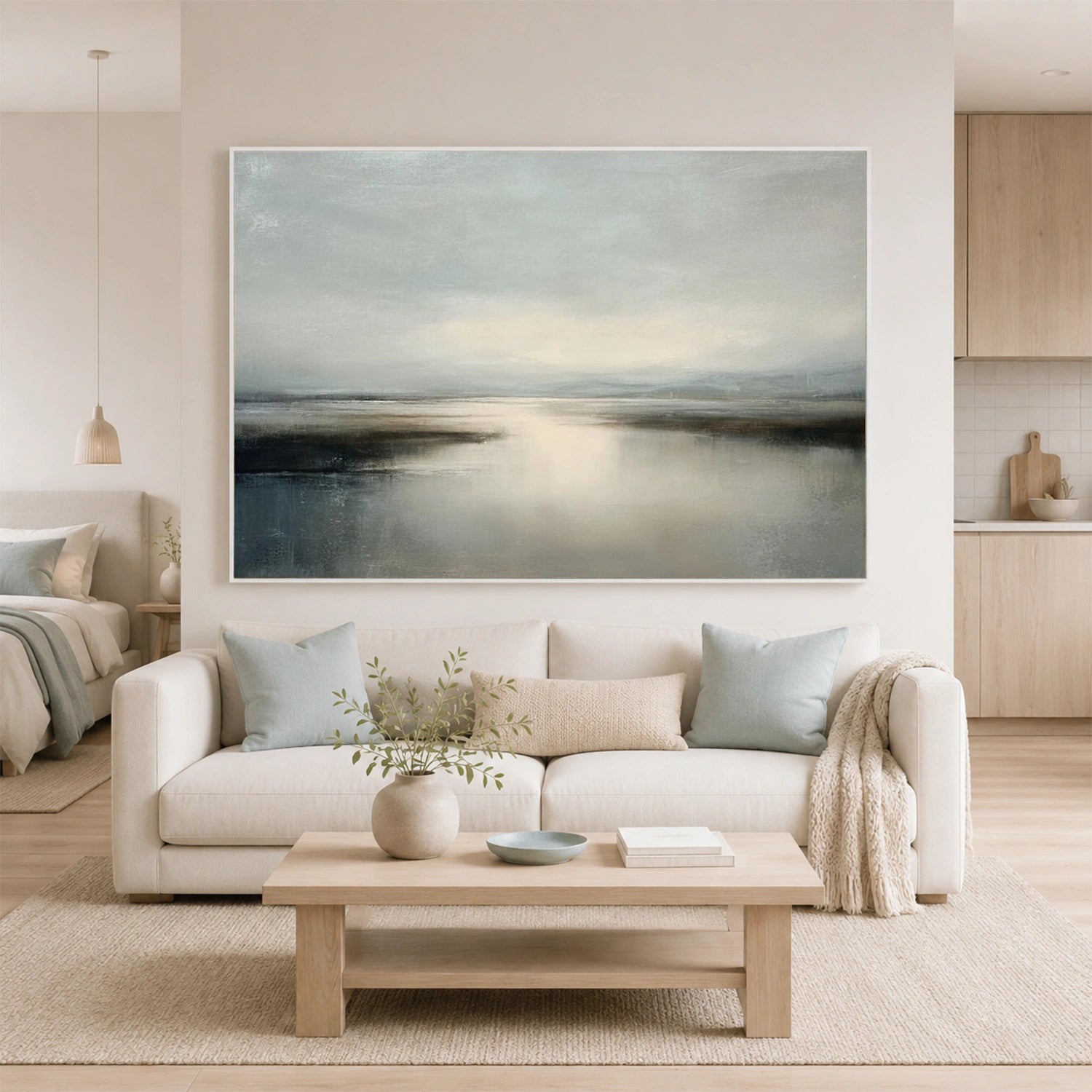 Ocean And Sky Abstract Wall Art #OS195