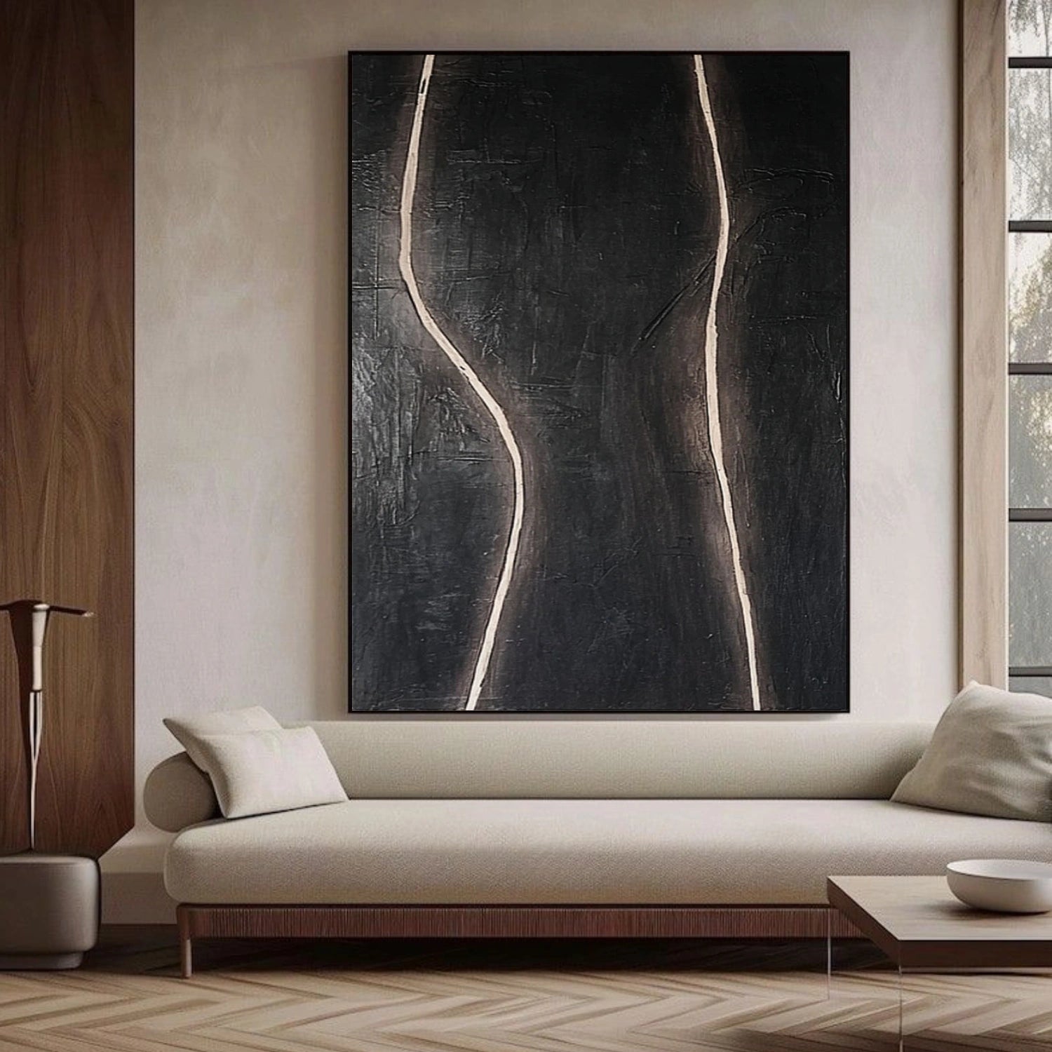 Black and White Minimalist Canvas Art #MT210
