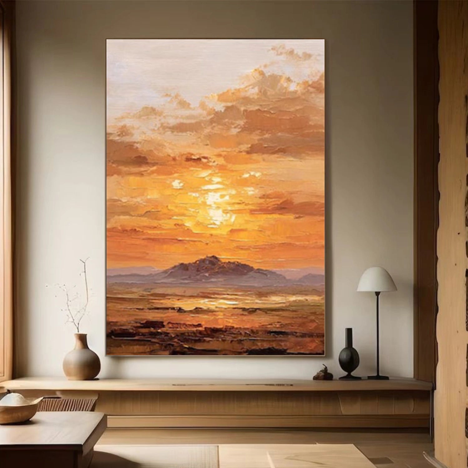 Ocean And Sky Abstract Wall Art #OS110