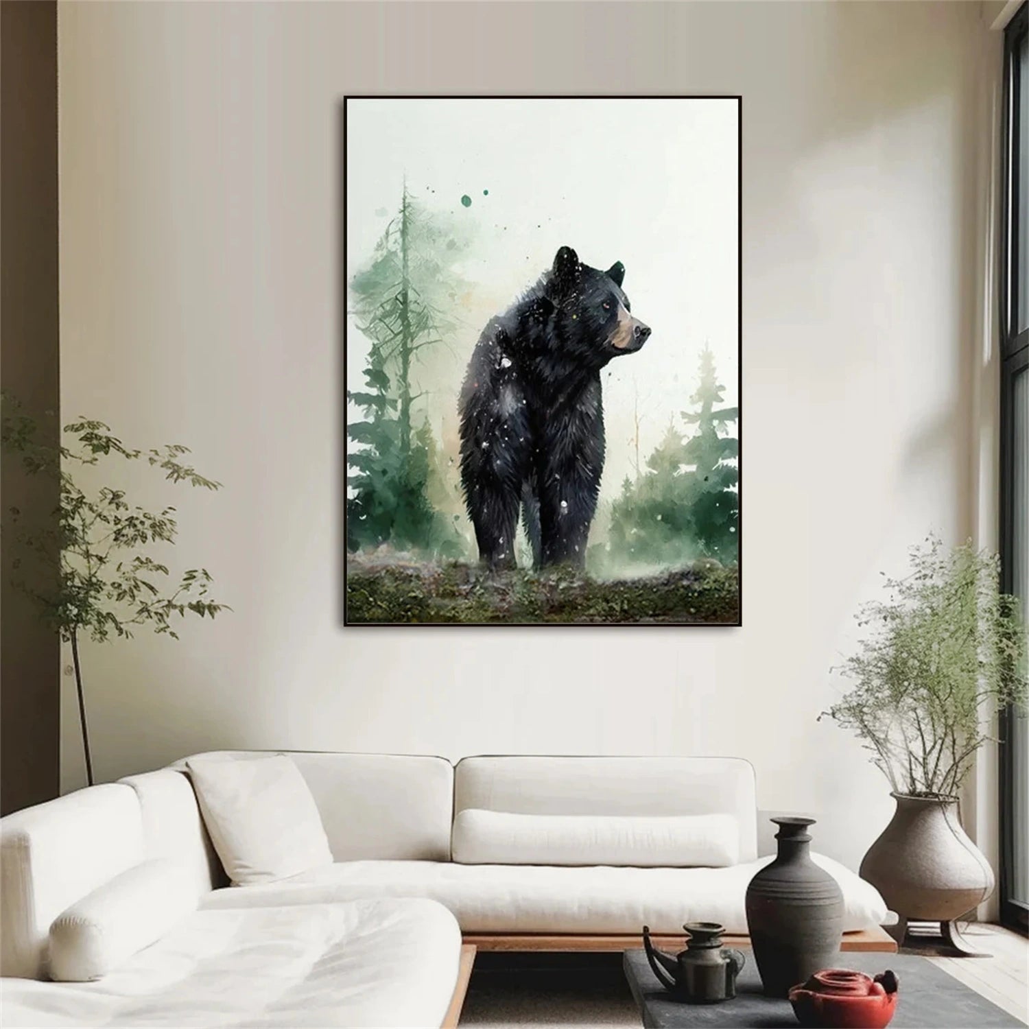 Abstract Animal Ursus thibetanus Wall Art #AC055