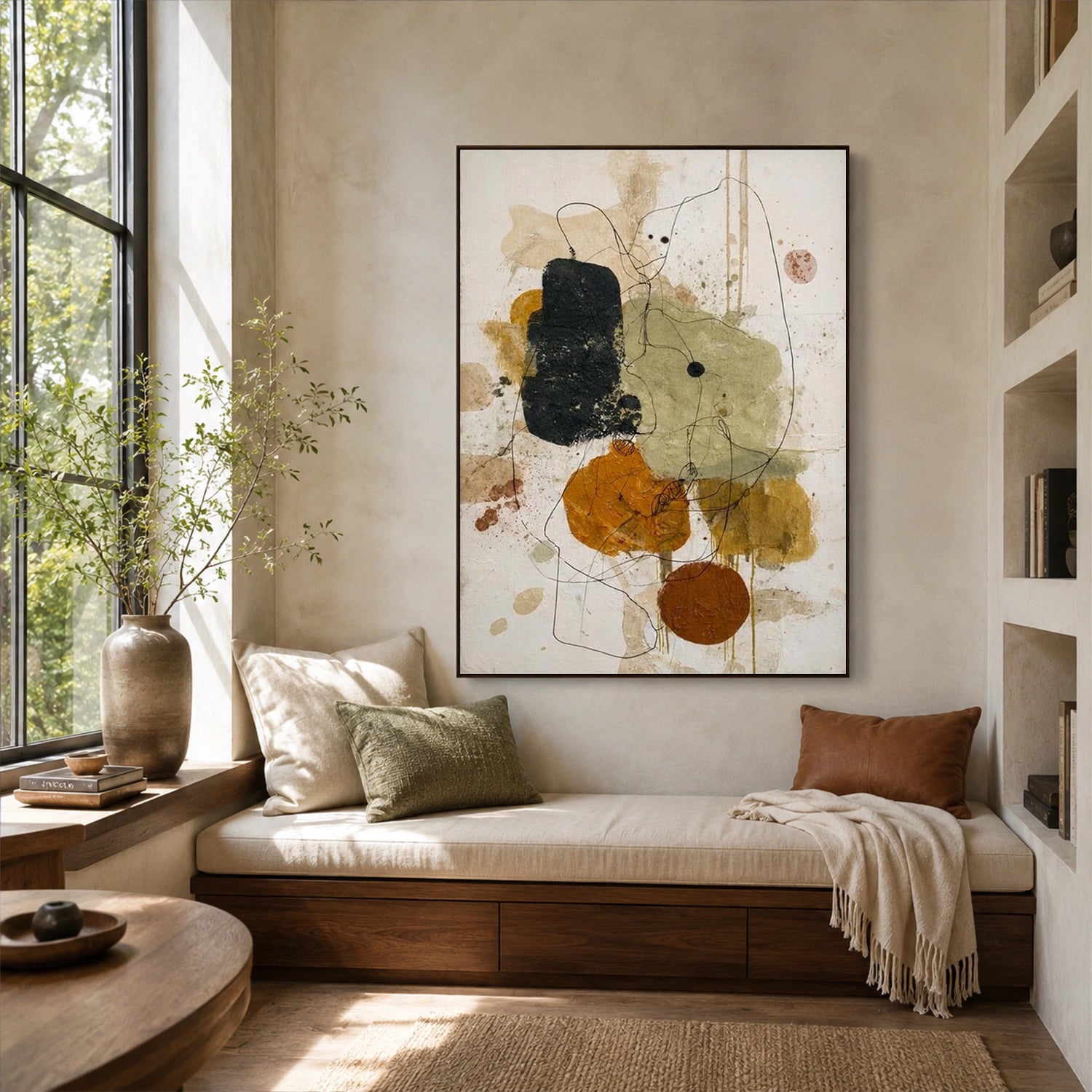 Abstract Canvas Wall Art #AP393