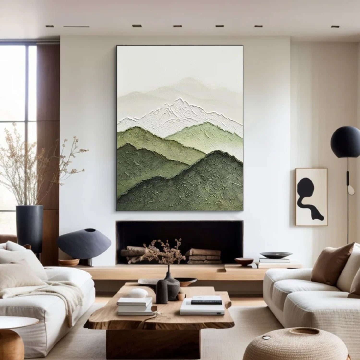 Minimalist Mountain Textured Canvas Art #MO050