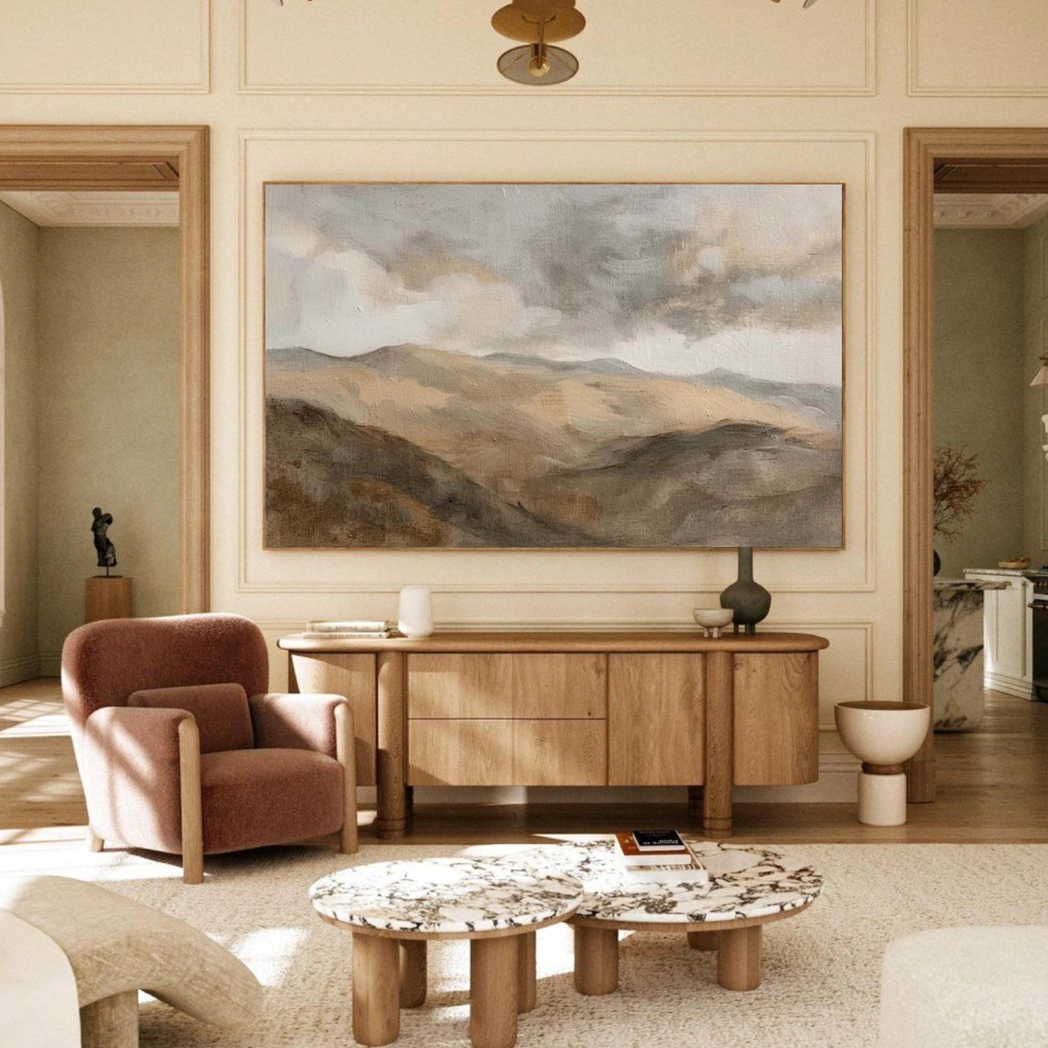 Abstract Mountain Canvas Art #MO057