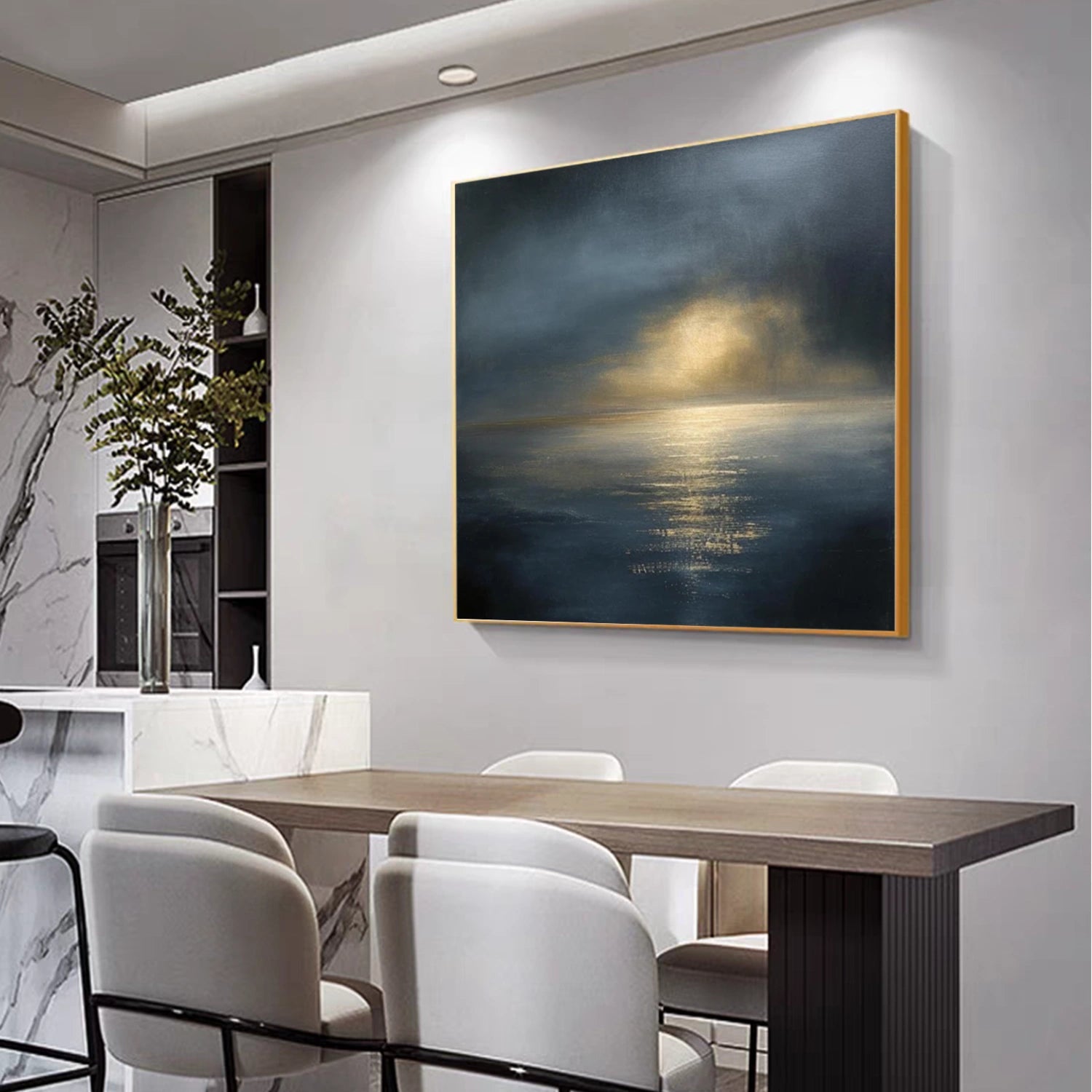 Ocean And Sky Abstract Wall Art #OS069