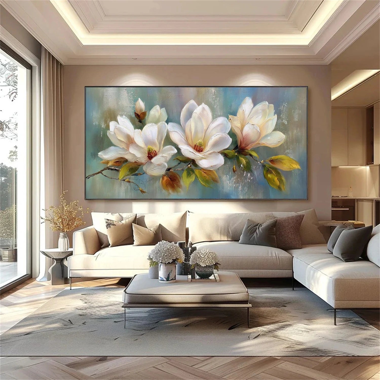 Flower Abstract Textured Wall Art #FP187