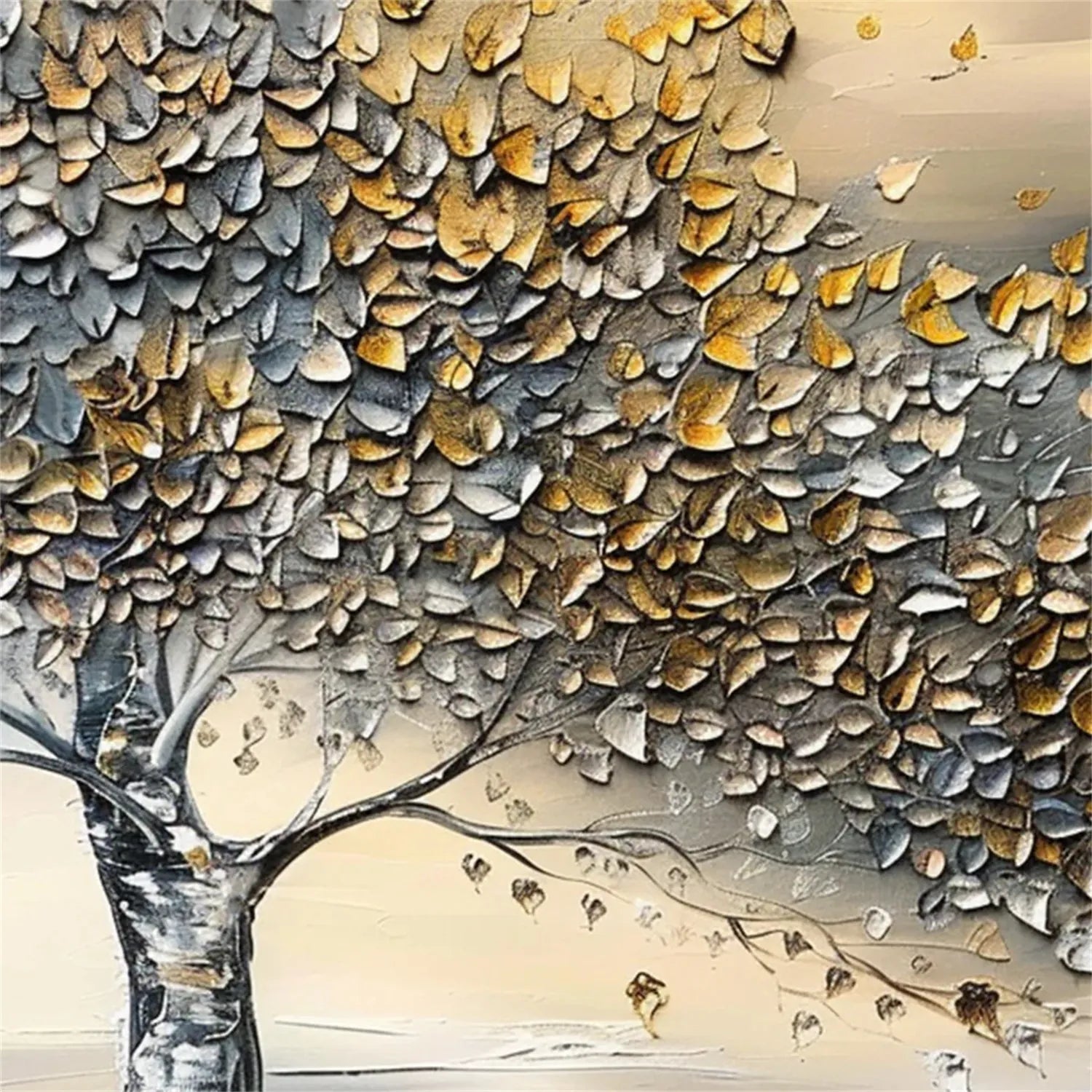 Tree Textured Painting Canvas #TP011