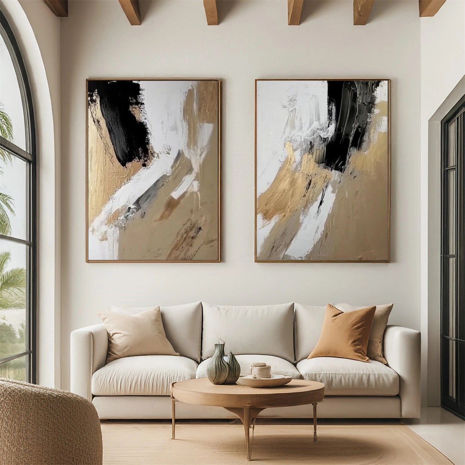Abstract Canvas Wall Art Set of 2 #AP288