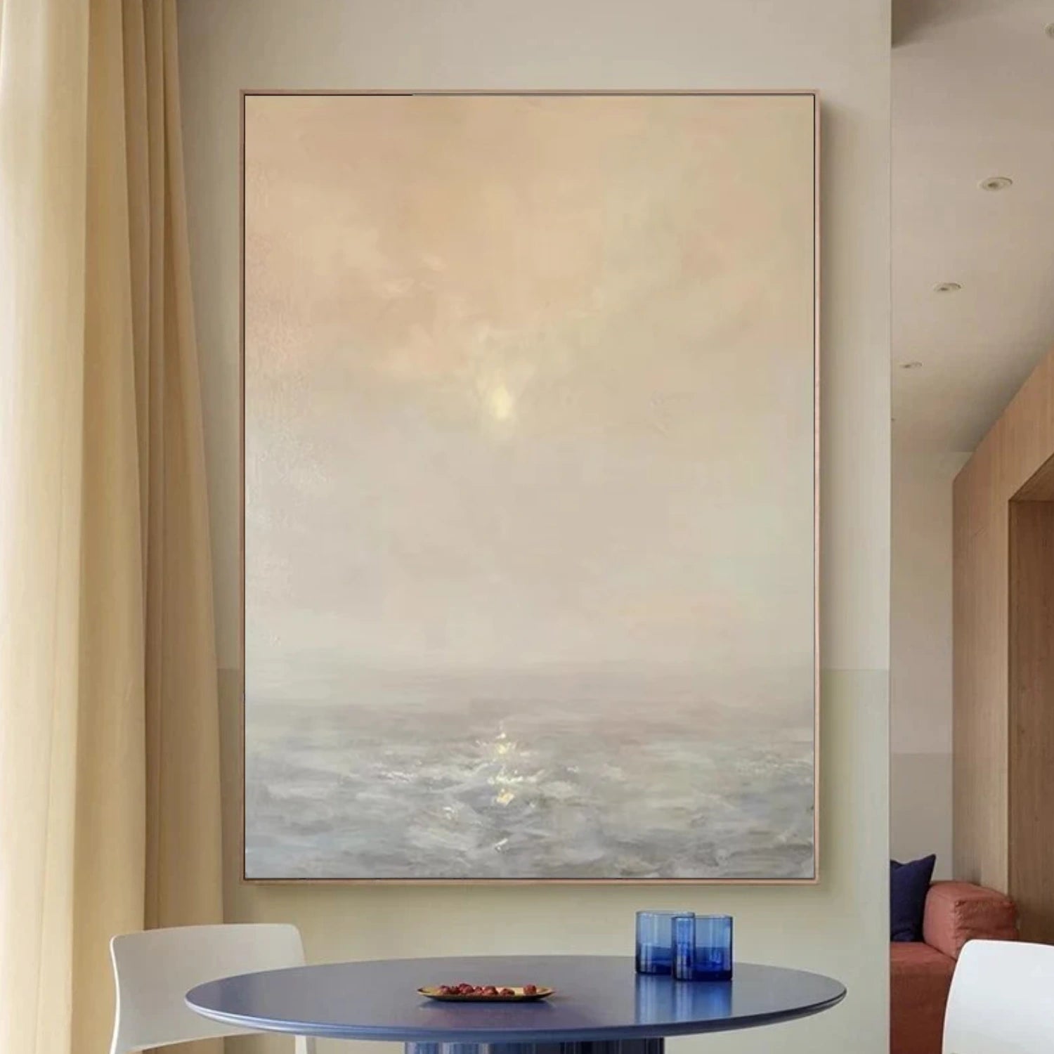 Ocean And Sky Abstract Wall Art #OS067